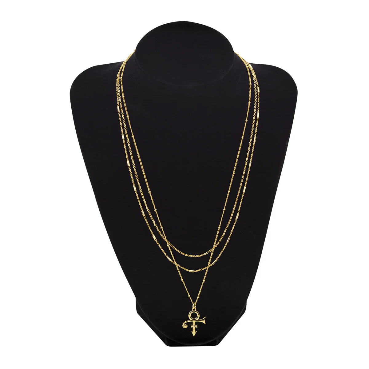 3-Tier Prince Symbol Necklace [Gold] - Image 2