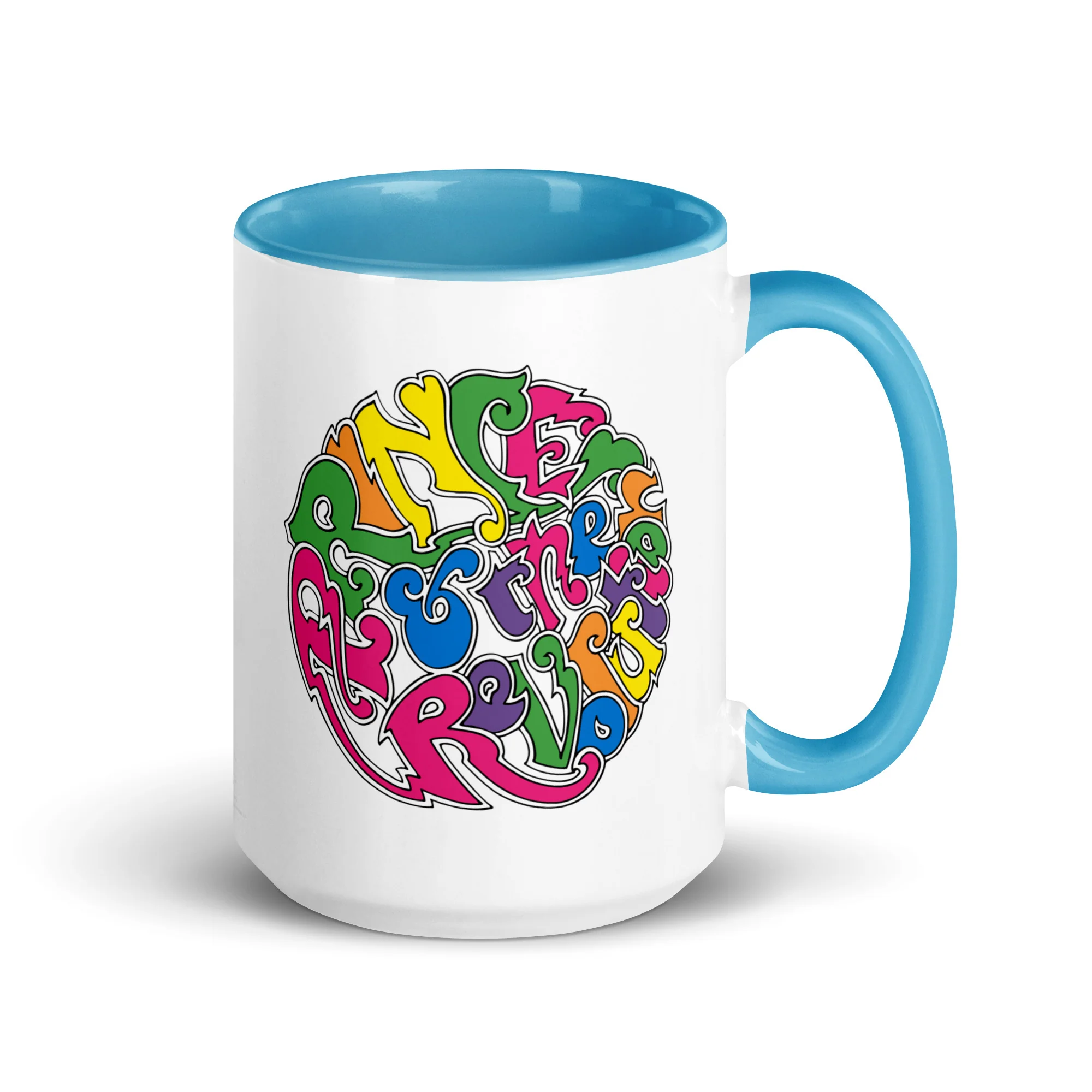 Around The World In A Day Circle Logo Mug White - Image 3