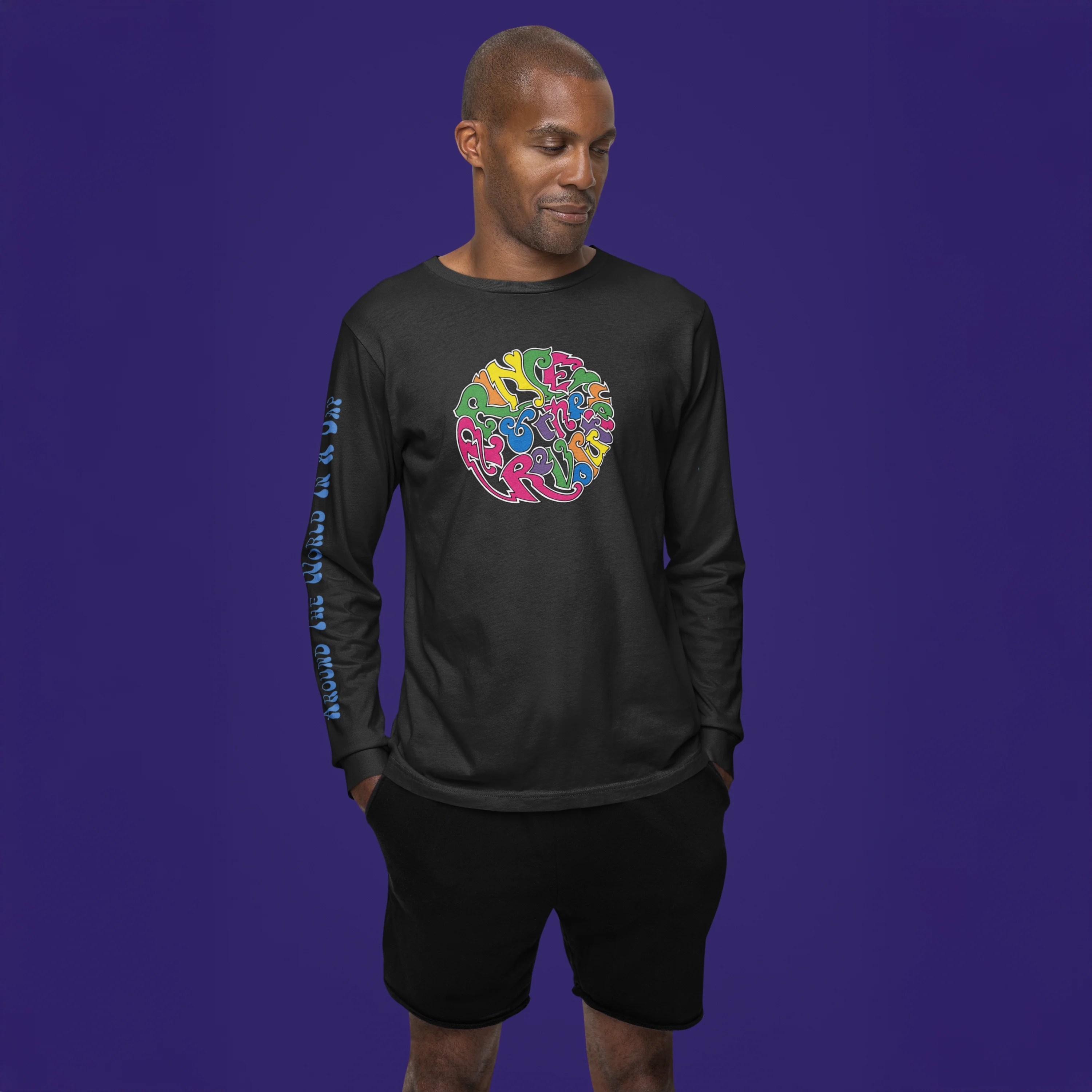 Around The World In A Day Long Sleeve Circle Logo T-Shirt - Image 5