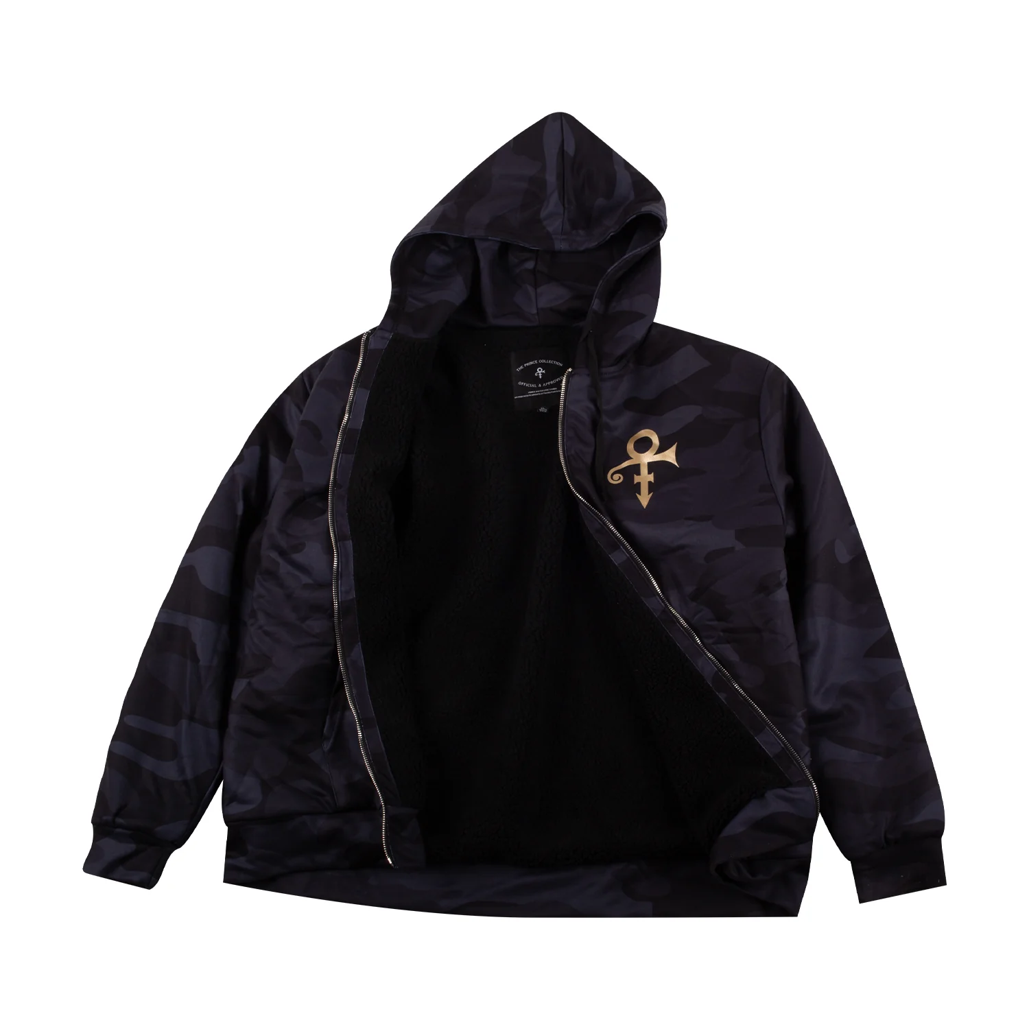 Black Camo Premium Sherpa Lined Zip Hoodie - Image 4