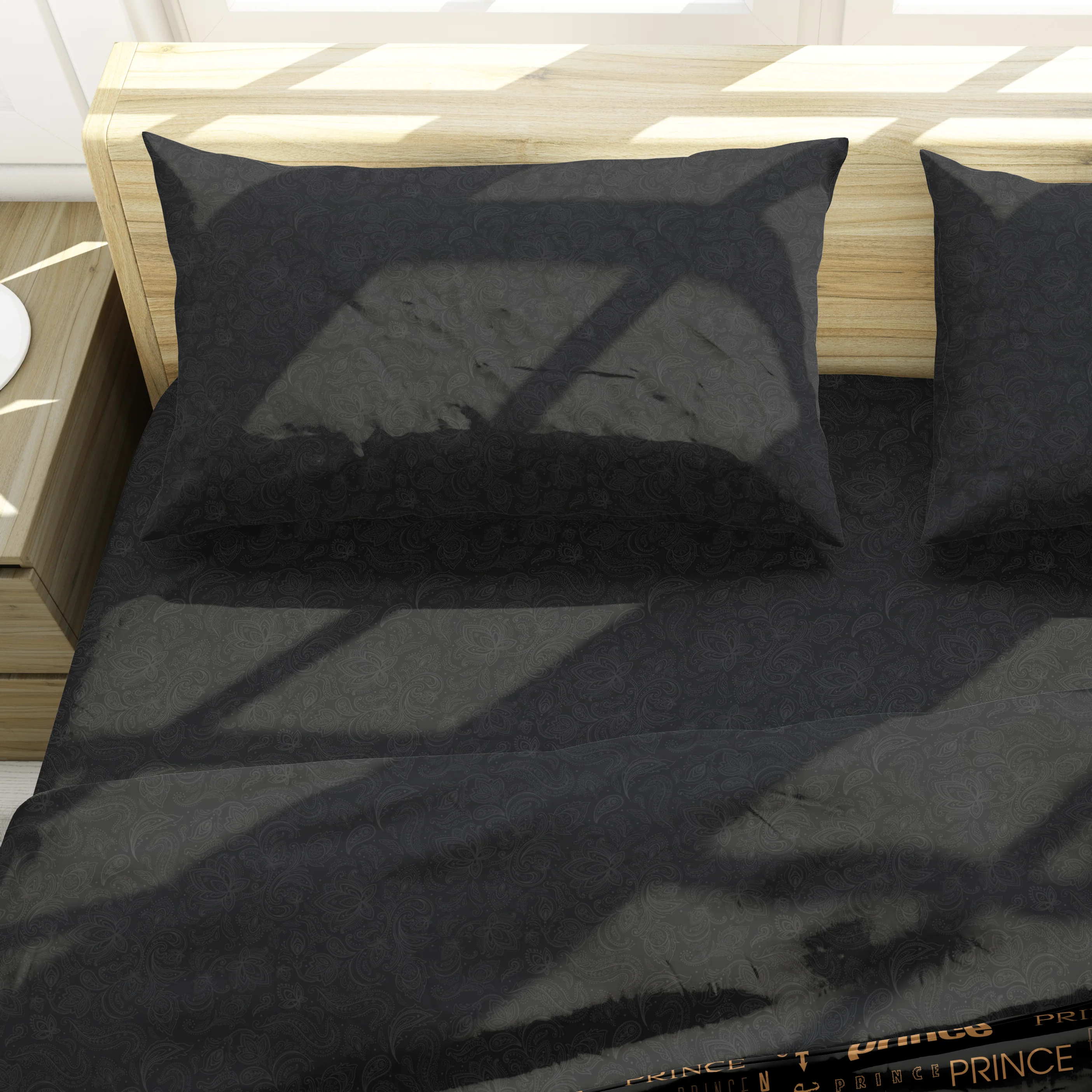 Black Paisley Sheet Set - Image 3