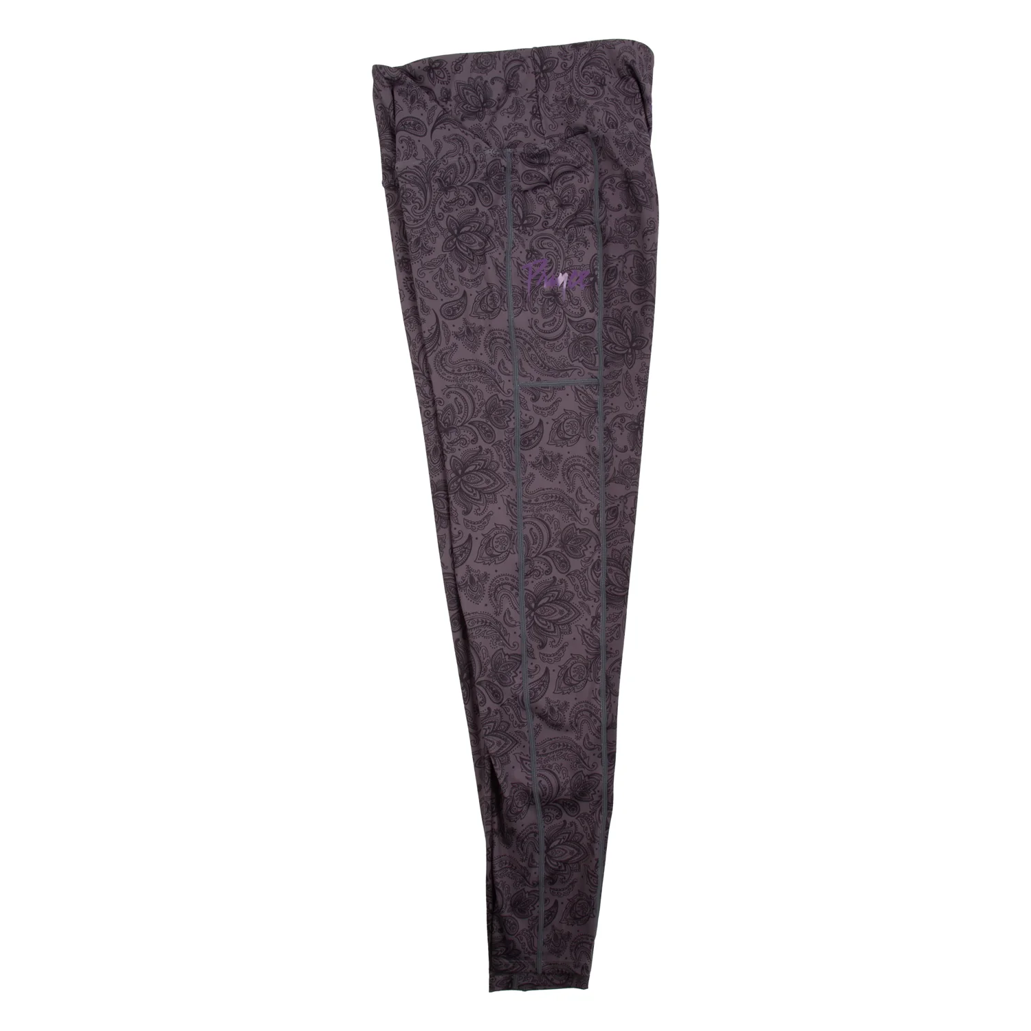 Black Paisley Women's Crossover Leggings - Image 3