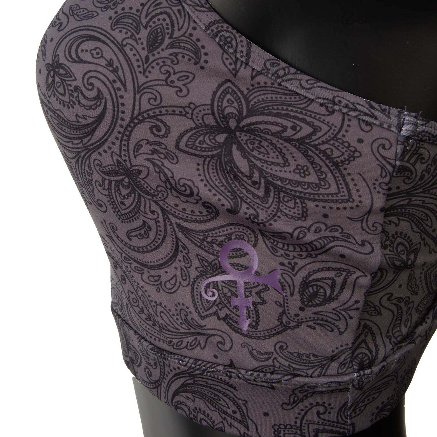 Black Paisley Women's Crossover Sports Bra - Image 3