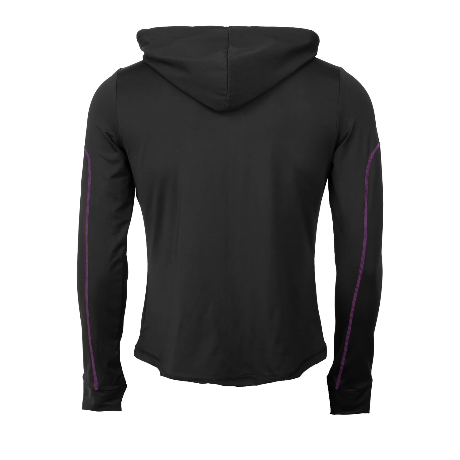 Black Women's Active Hooded Full Zip Long Sleeve Run Top - Image 3