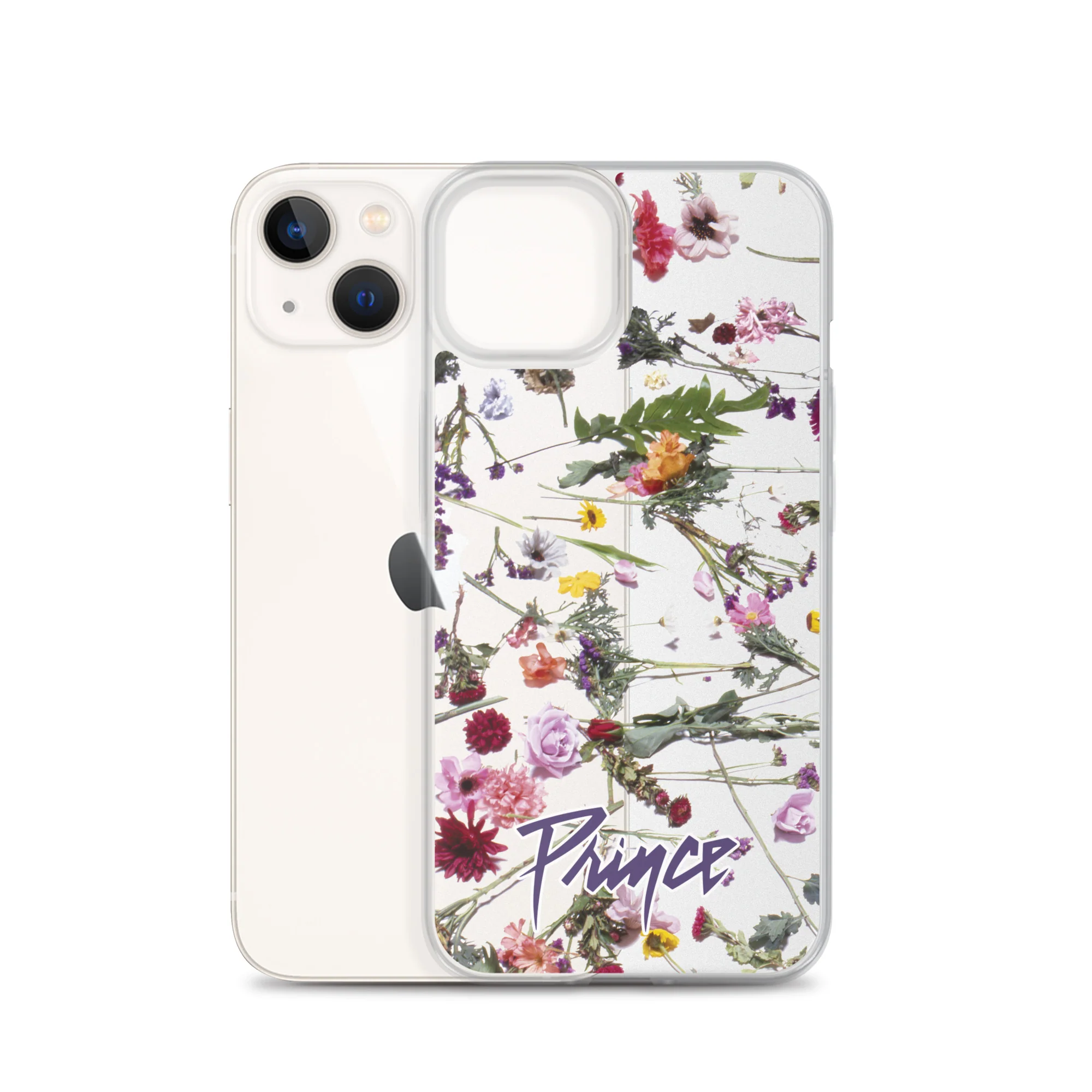 Floral Print Clear Case for iPhone - Image 23