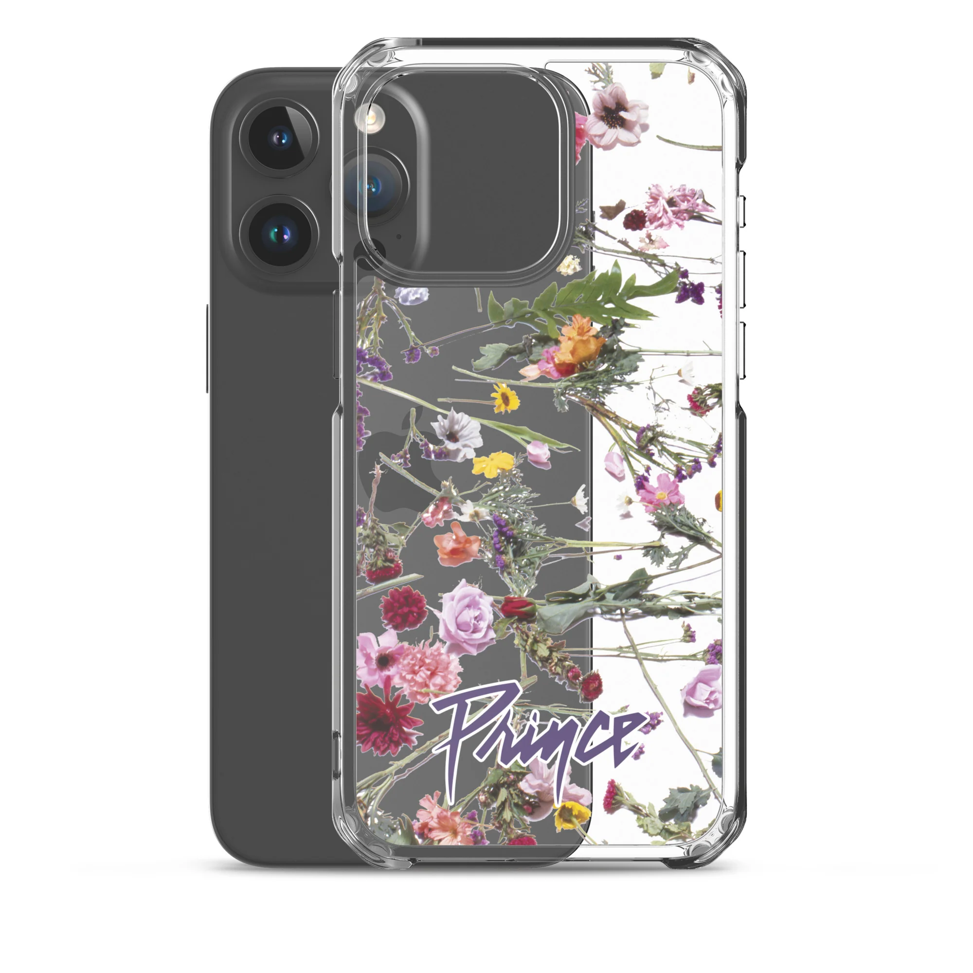 Floral Print Clear Case for iPhone - Image 35