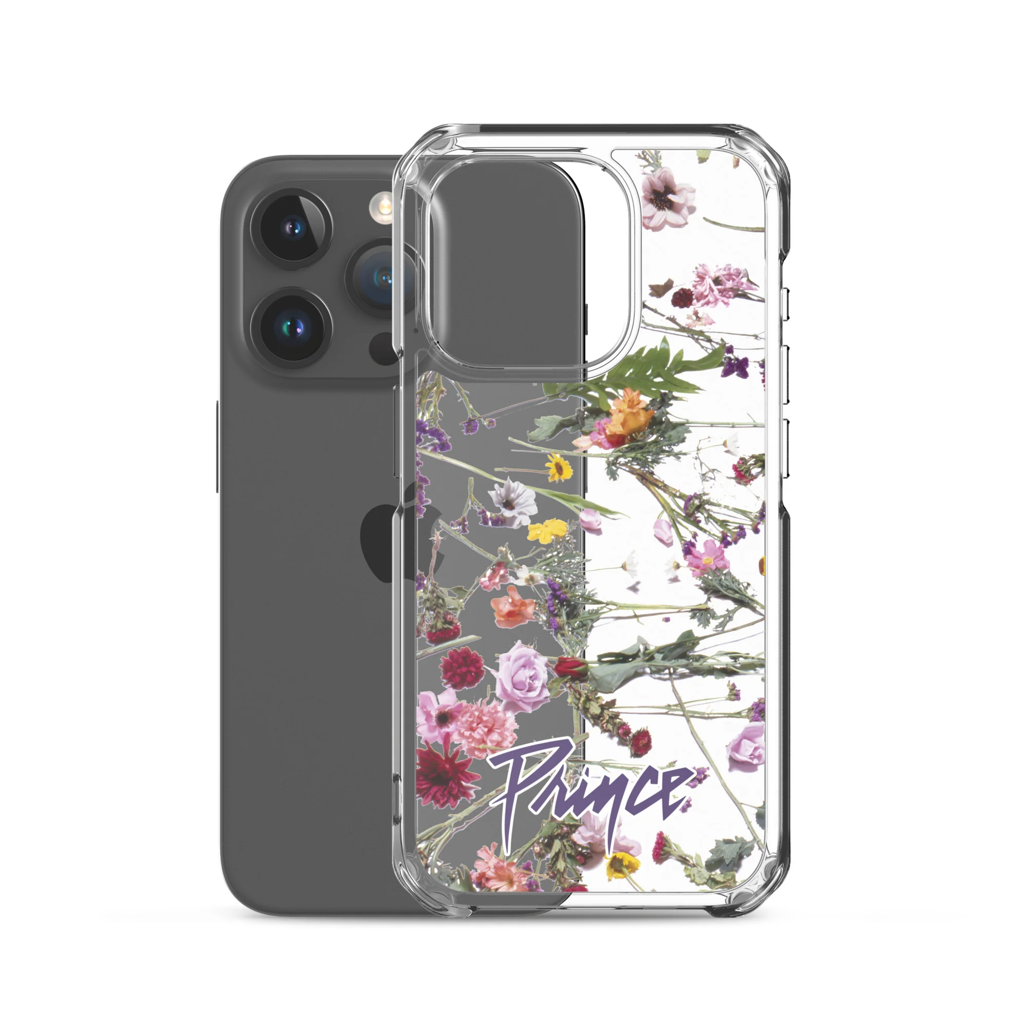 Floral Print Clear Case for iPhone - Image 37