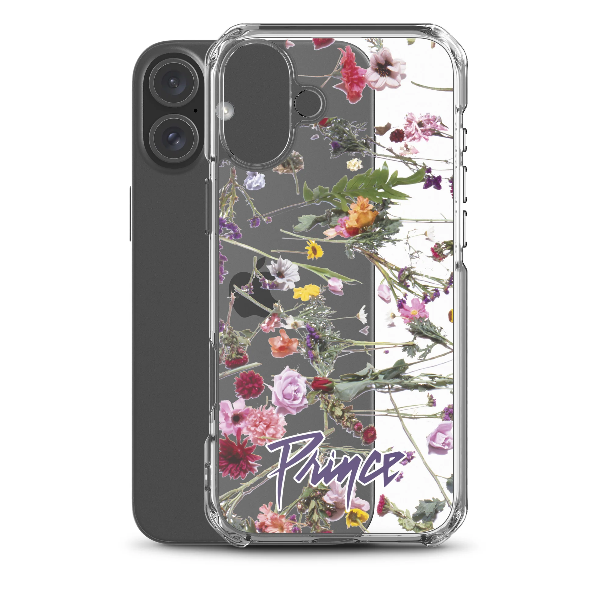 Floral Print Clear Case for iPhone - Image 41