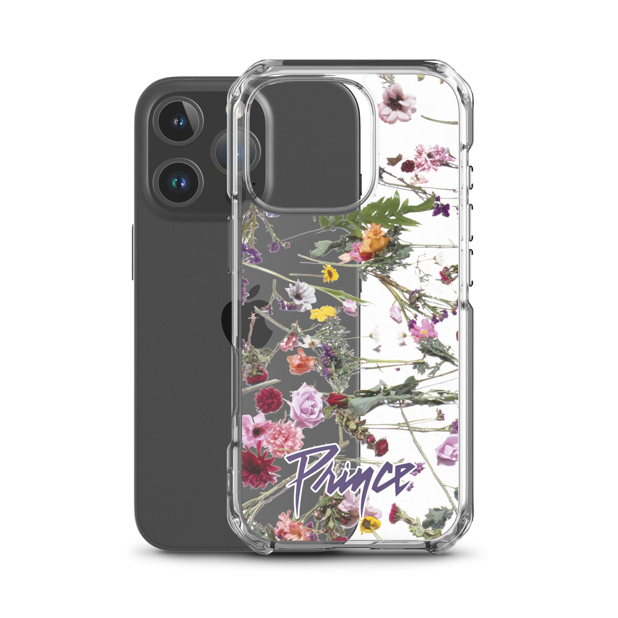 Floral Print Clear Case for iPhone - Image 45