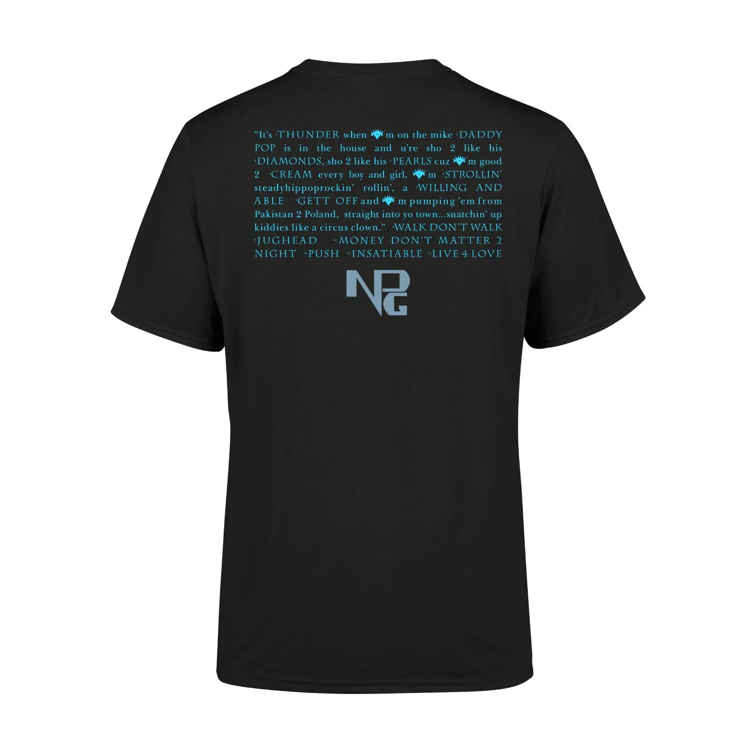 Diamonds And Pearls Cover Tracklist T-Shirt - Image 3