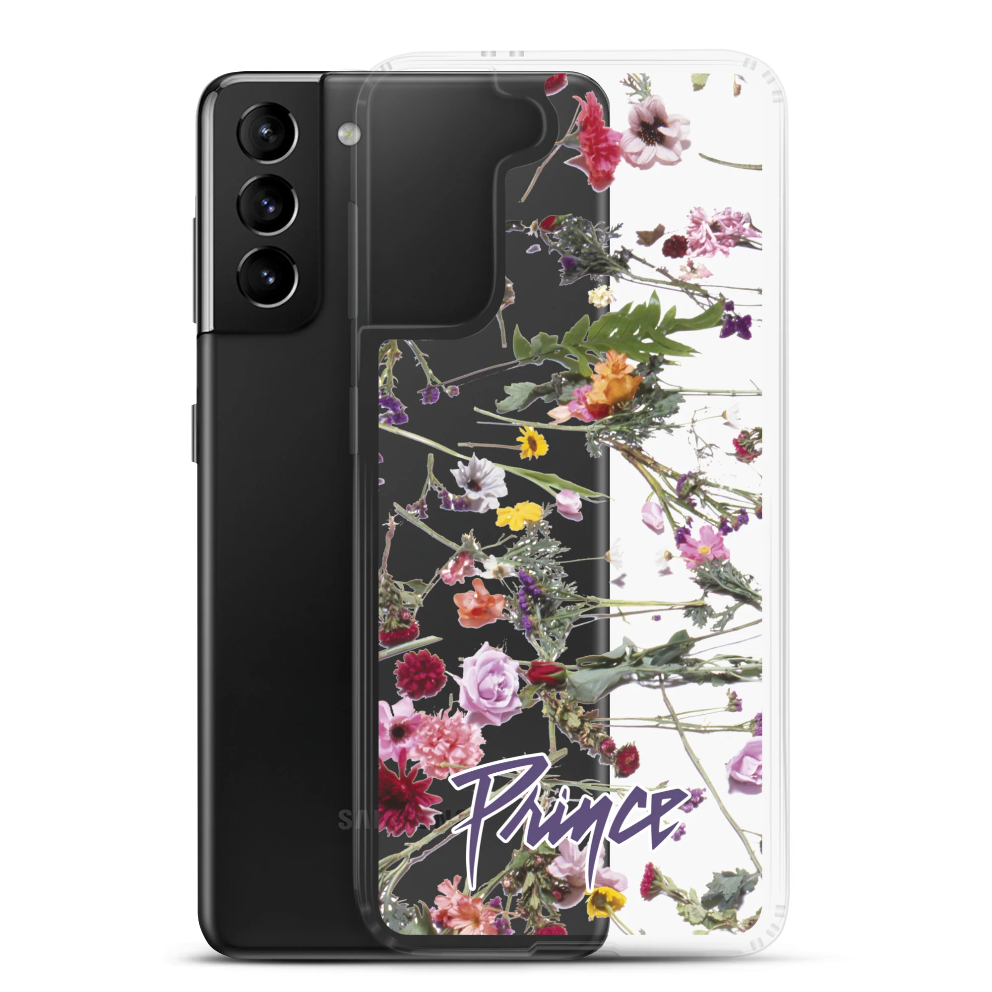 Floral Print Clear Case for Samsung - Image 15