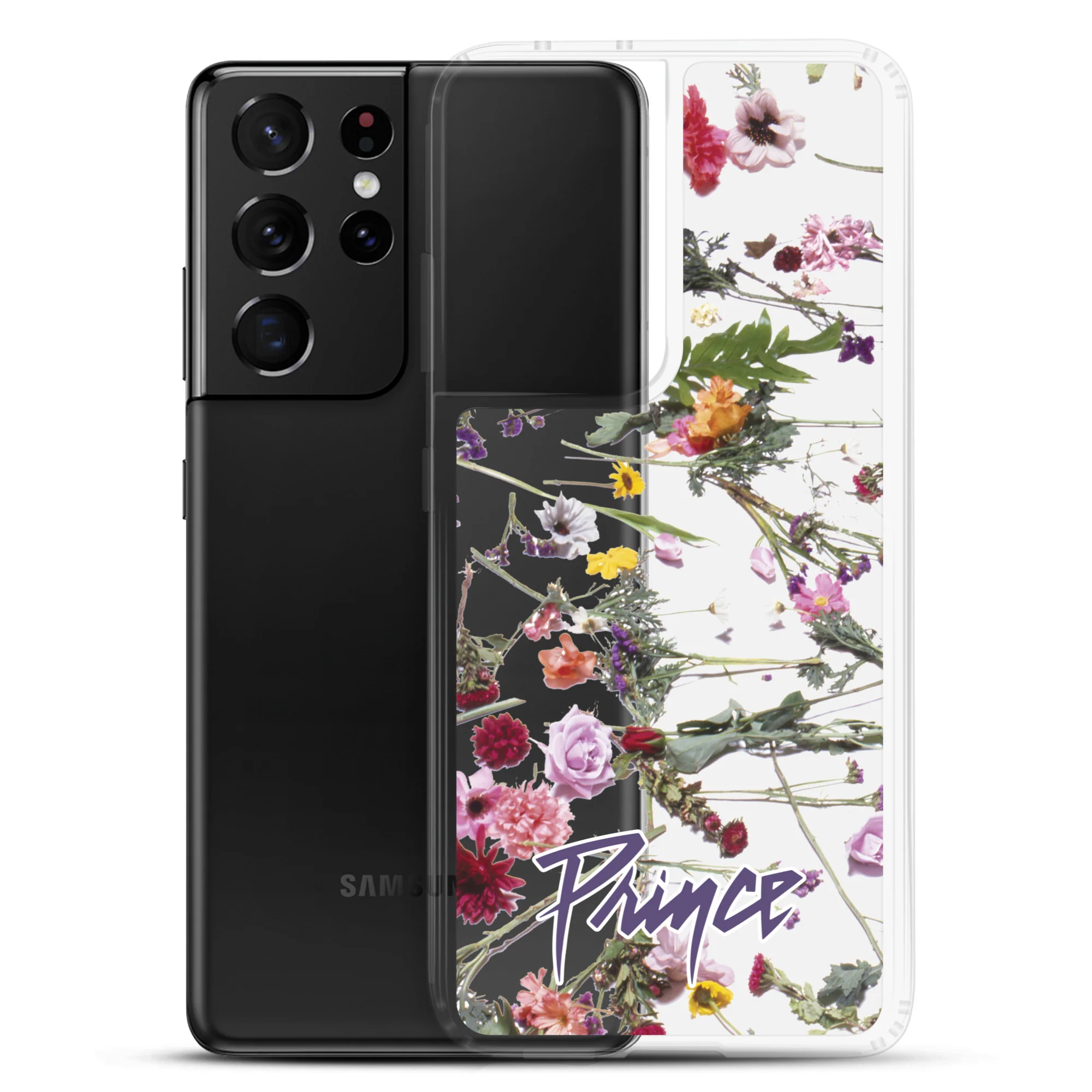 Floral Print Clear Case for Samsung - Image 17