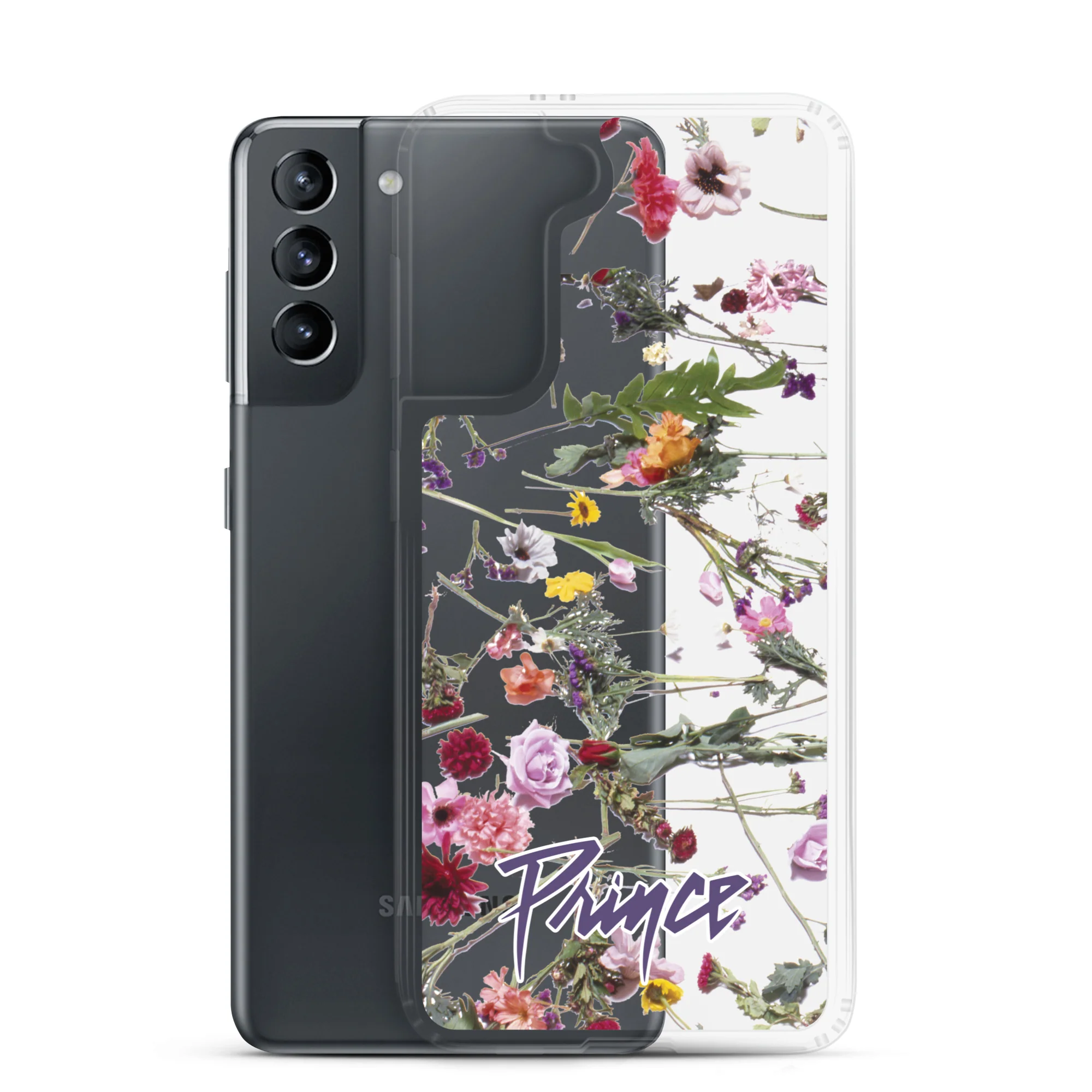 Floral Print Clear Case for Samsung - Image 19