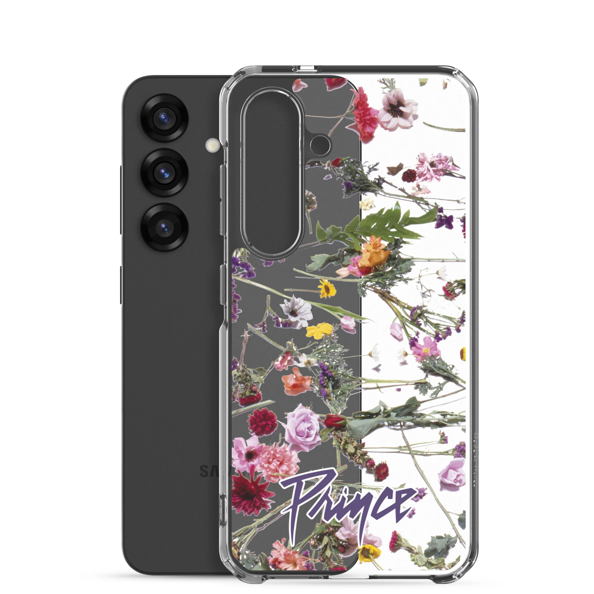 Floral Print Clear Case for Samsung - Image 30