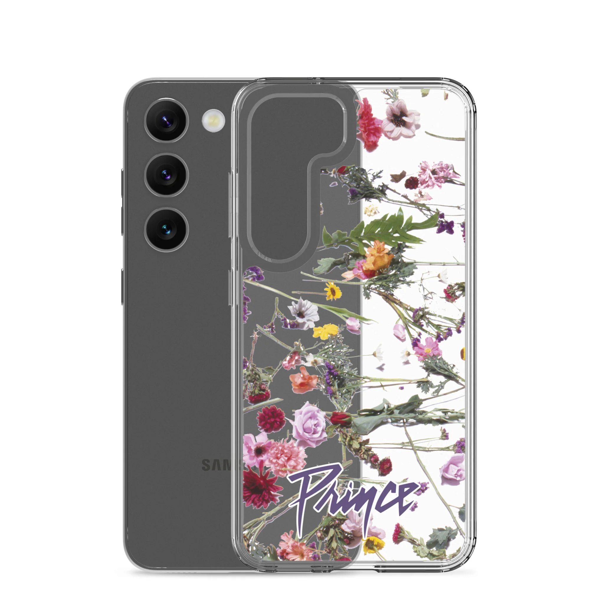Floral Print Clear Case for Samsung - Image 36
