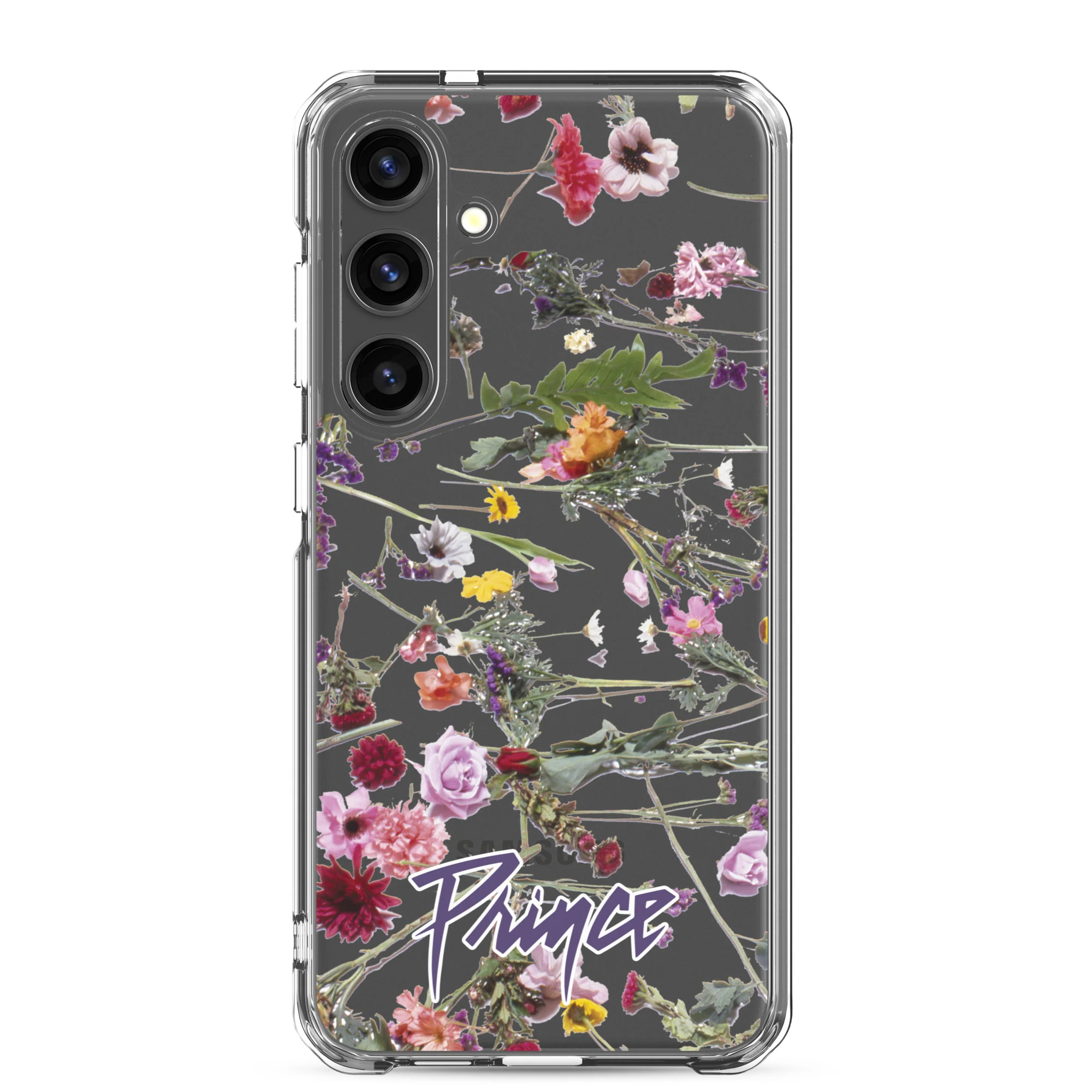 Floral Print Clear Case for Samsung - Image 37