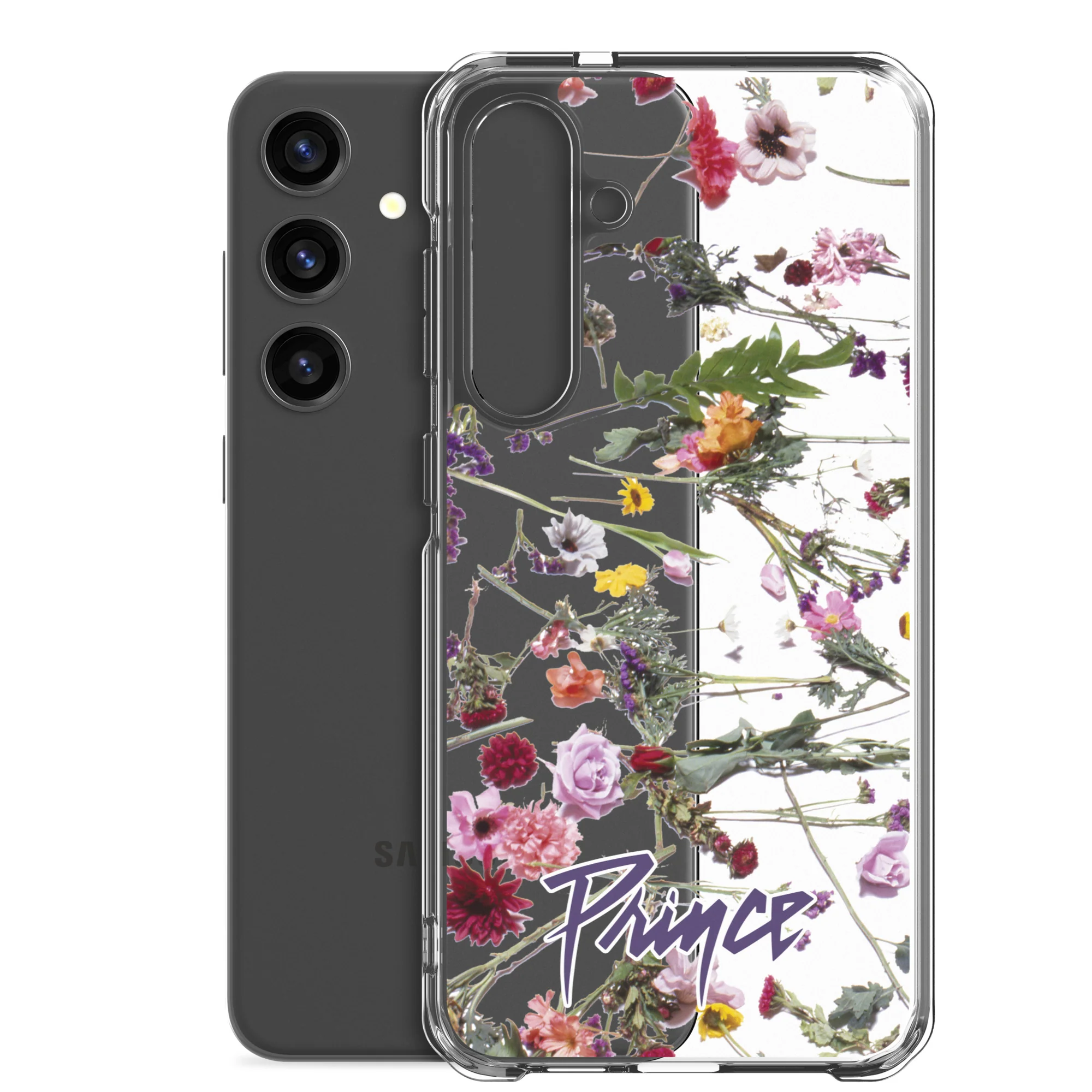 Floral Print Clear Case for Samsung - Image 38