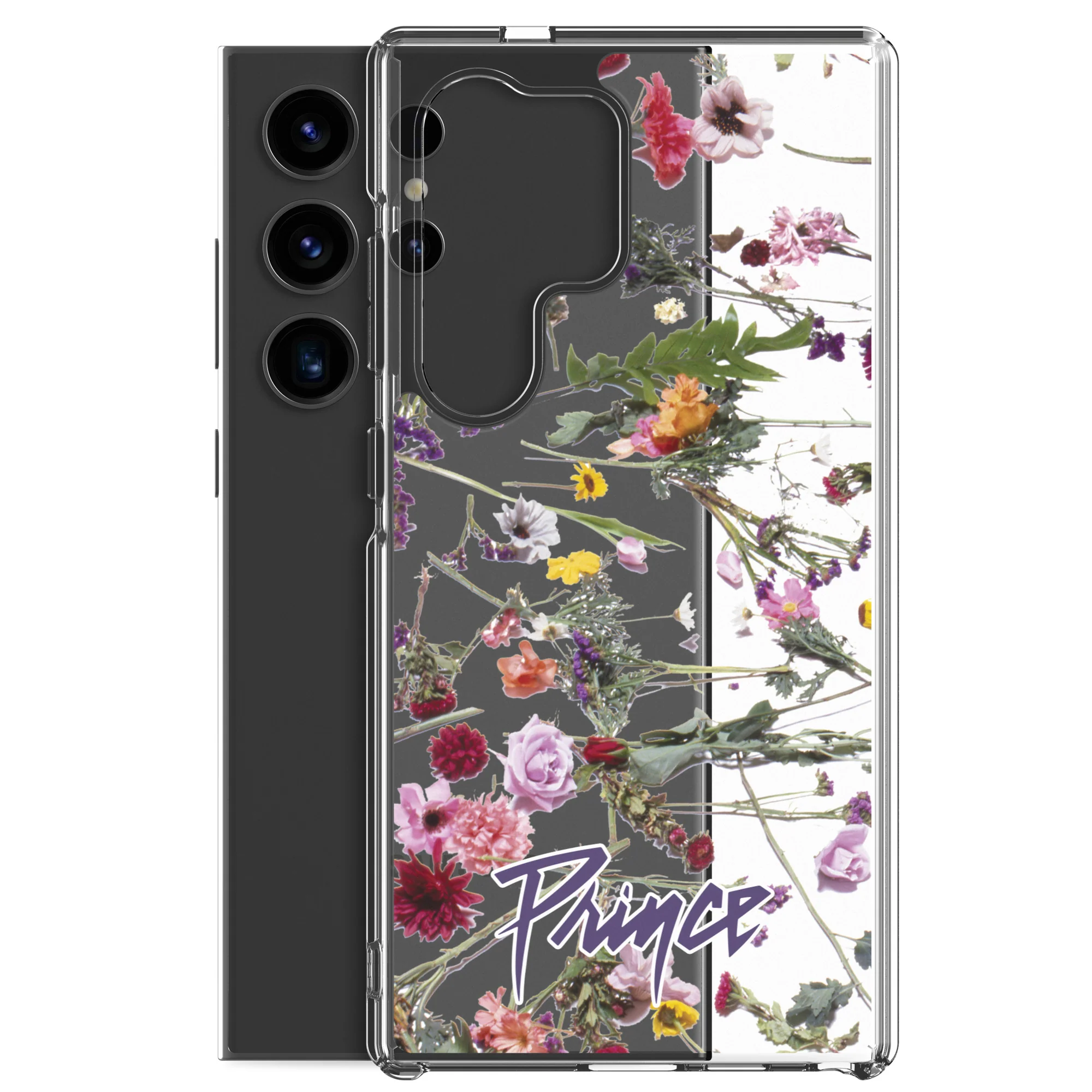 Floral Print Clear Case for Samsung - Image 40