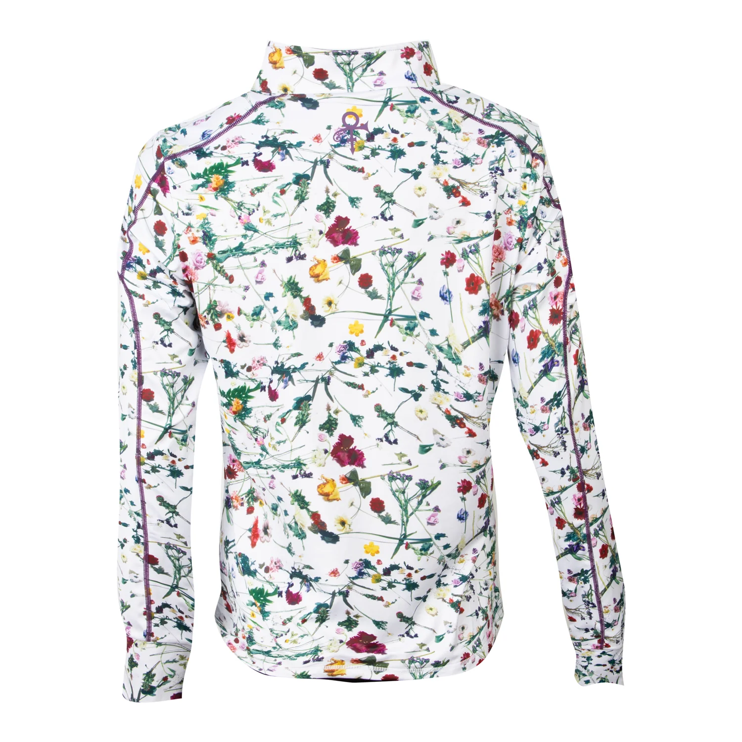 Floral Women's Active Quarter Zip Long Sleeve Run Top - Image 2