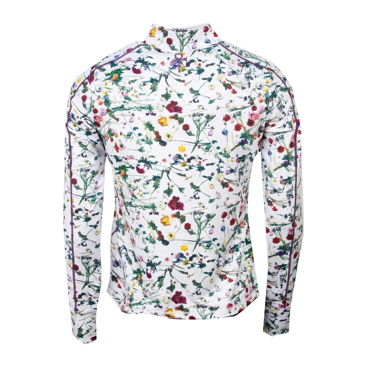 Floral Women's Active Quarter Zip Long Sleeve Run Top - Image 3