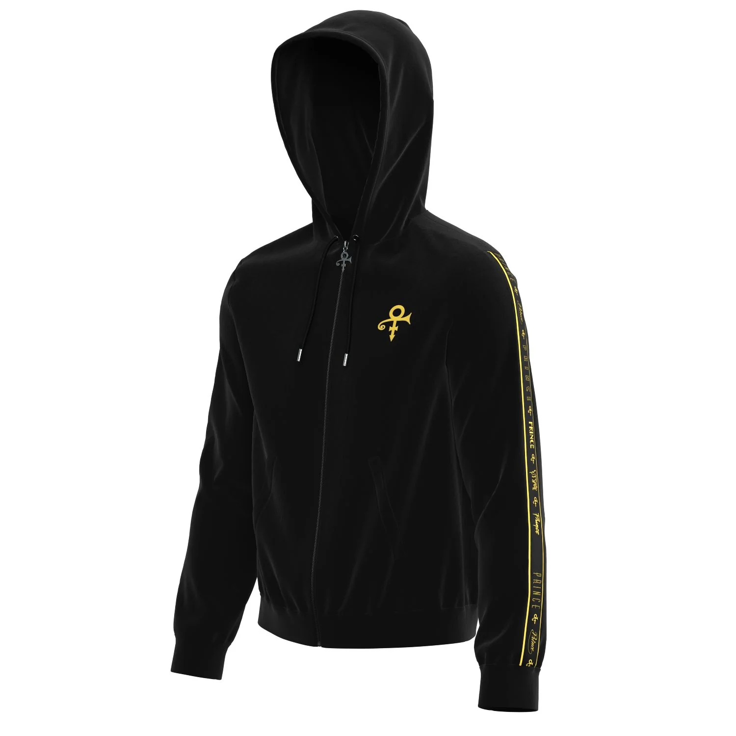 Logo Pattern Hooded Tracksuit Set (Black) - Image 4