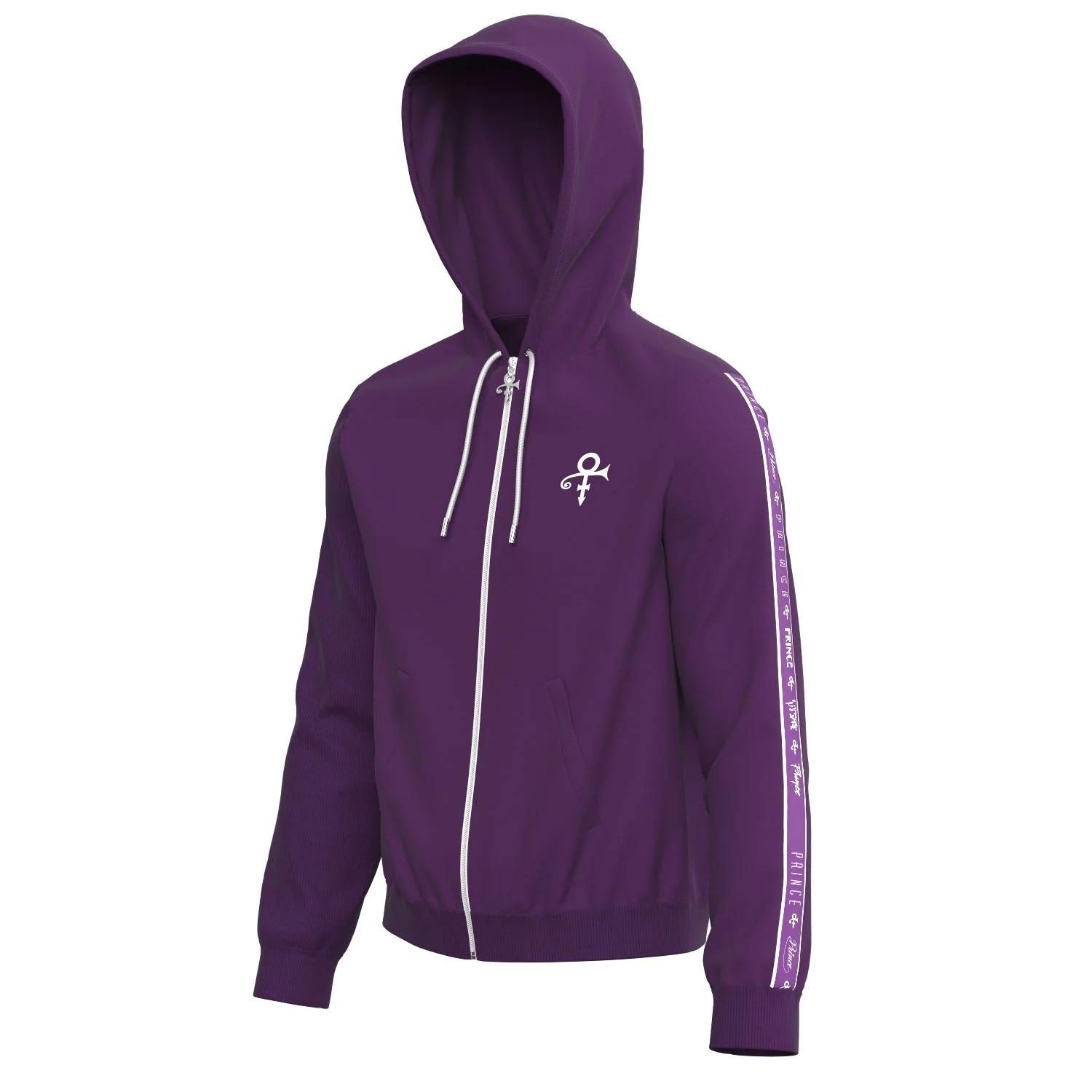 Logo Pattern Hooded Tracksuit Set (Purple) - Image 4