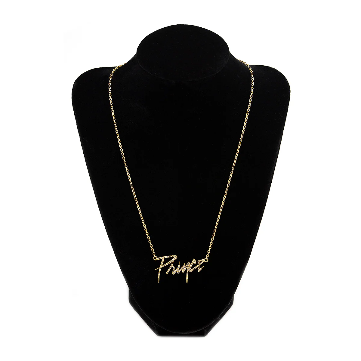 Prince Logo Necklace [Gold] with Crystal Embellishment - Image 2