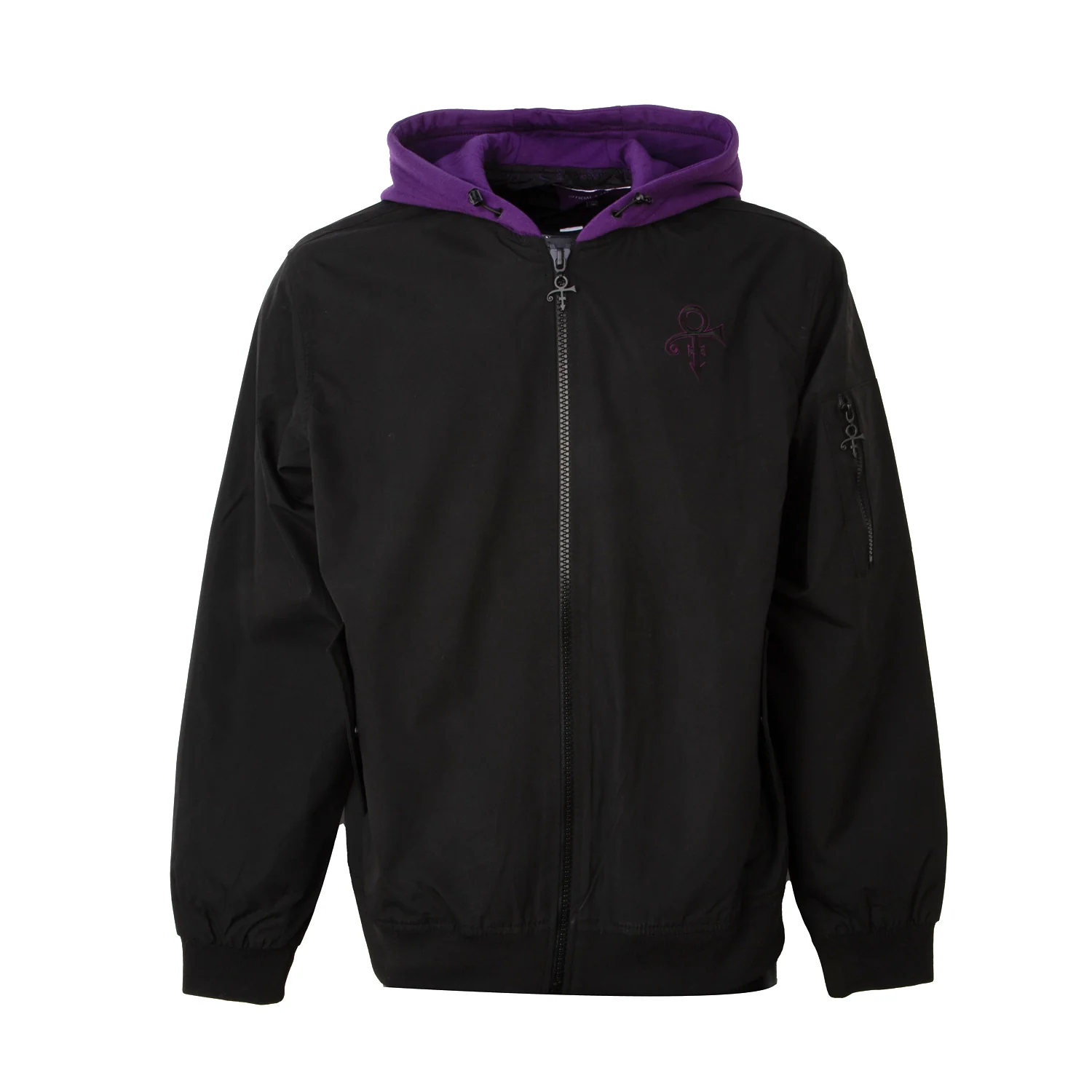 Prince Logo Pattern Lined Hooded Bomber Jacket - Image 5