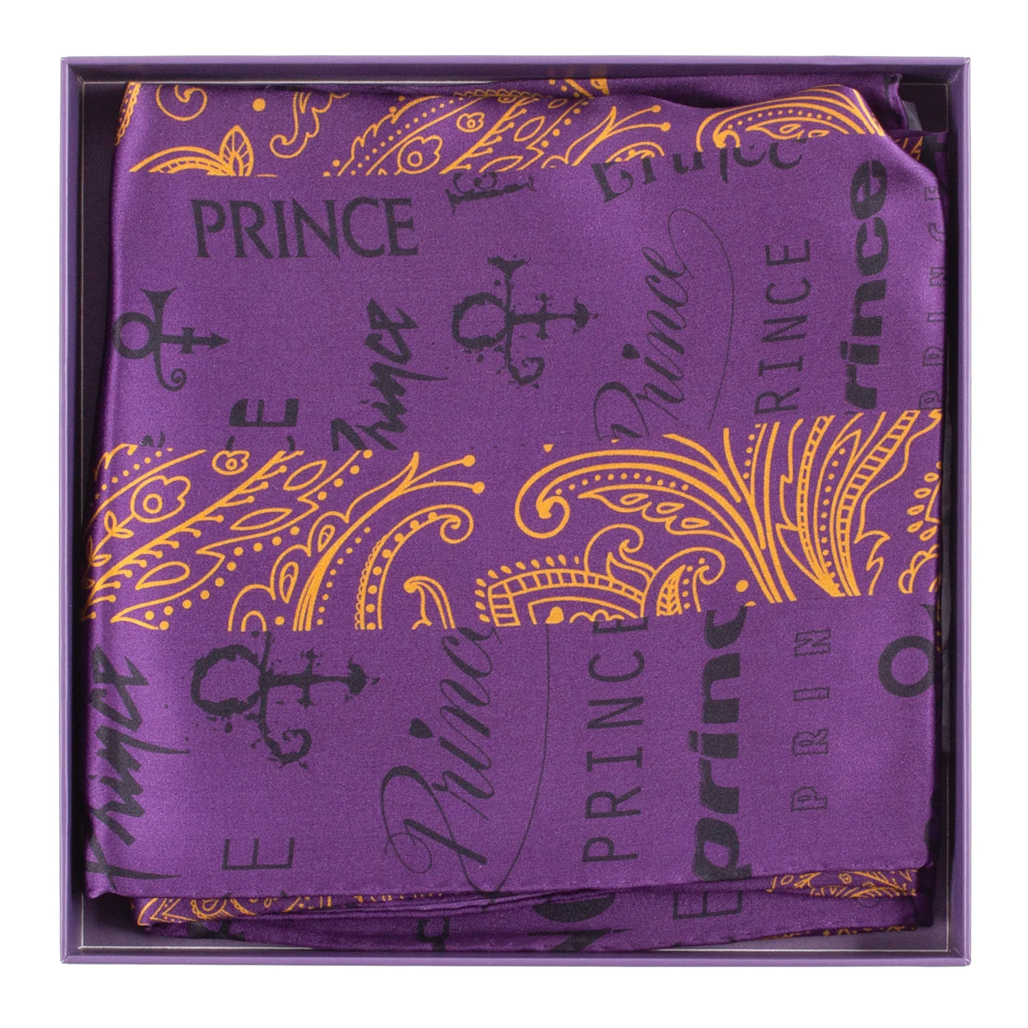 Prince Logo Pattern / Prince Symbol Dimensional 100% Silk Collectible Scarf - Image 3