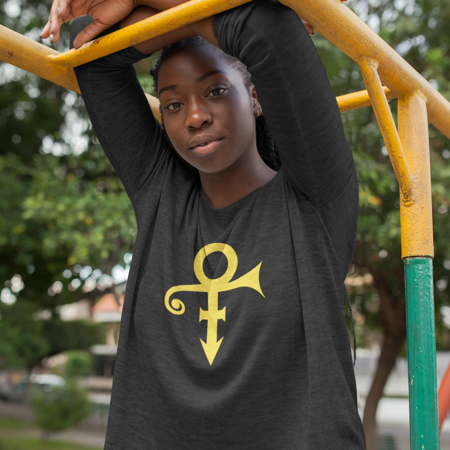 Prince Symbol Black Long Sleeve T-Shirt - Image 2