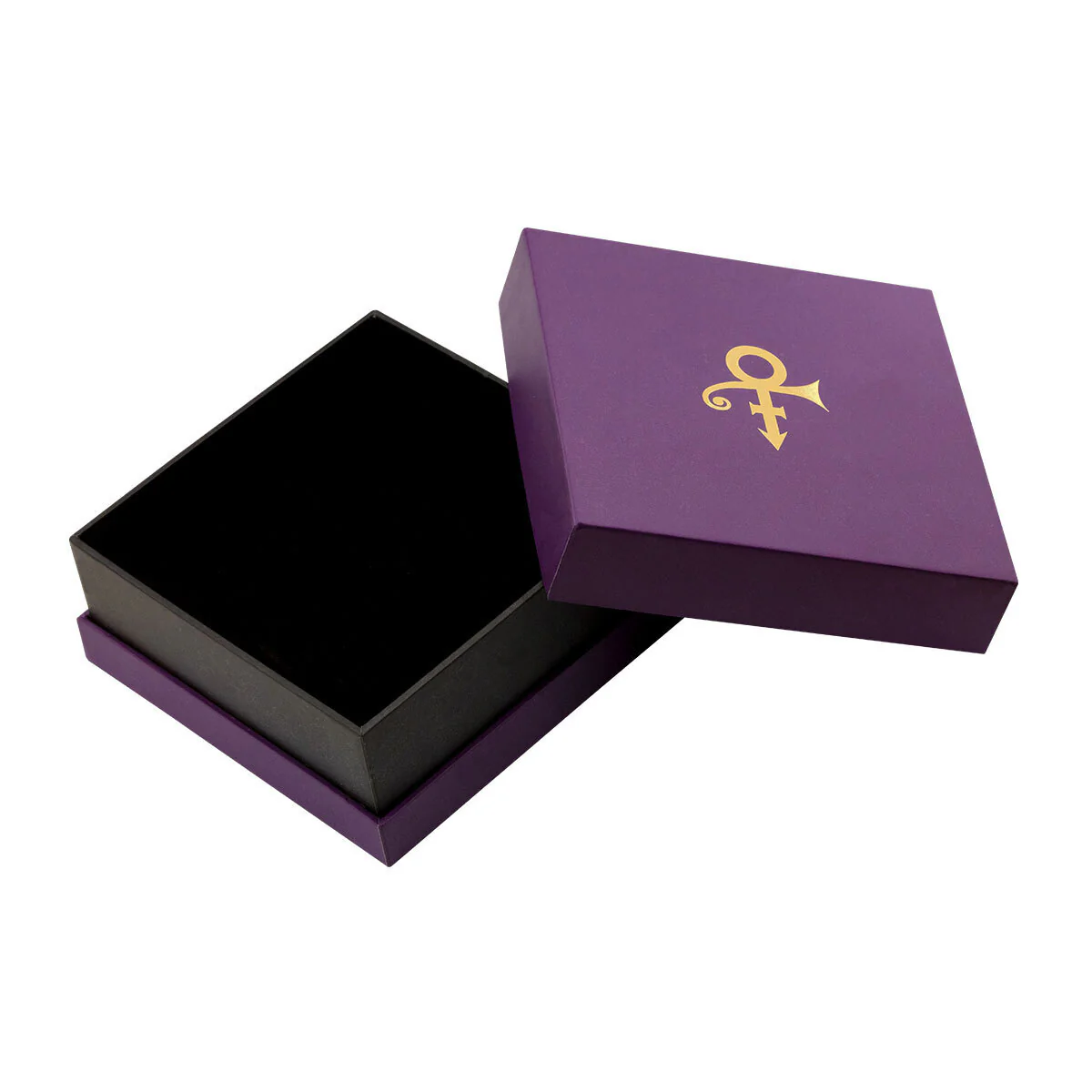 Prince Symbol Crystal Mini Hoop Earrings [Gold] - Image 2