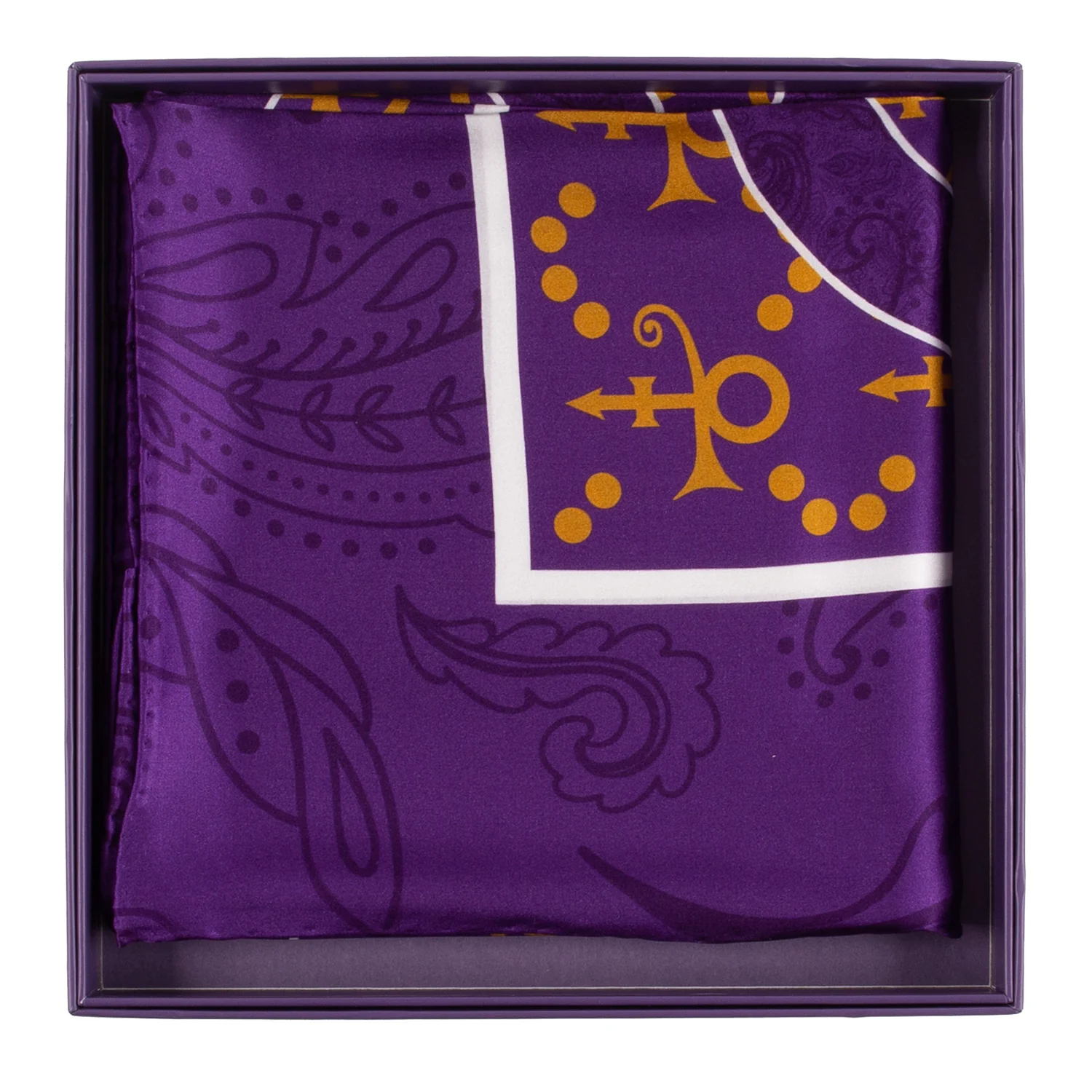 Prince Symbol Pattern 100% Silk Collectible Scarf - Image 3