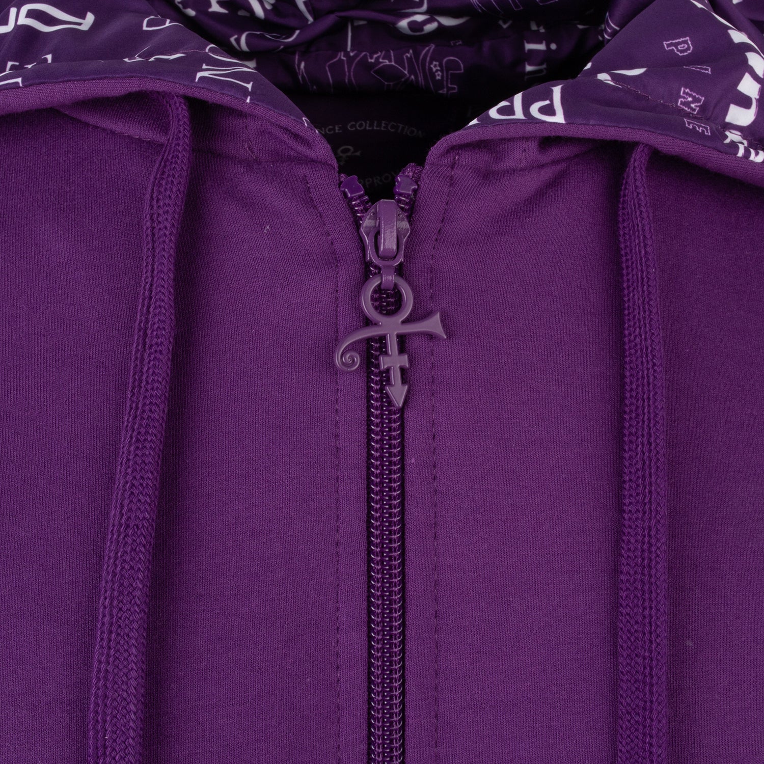 Prince Symbol / Prince Logo Pattern Lined Zip Hoodie - Image 11