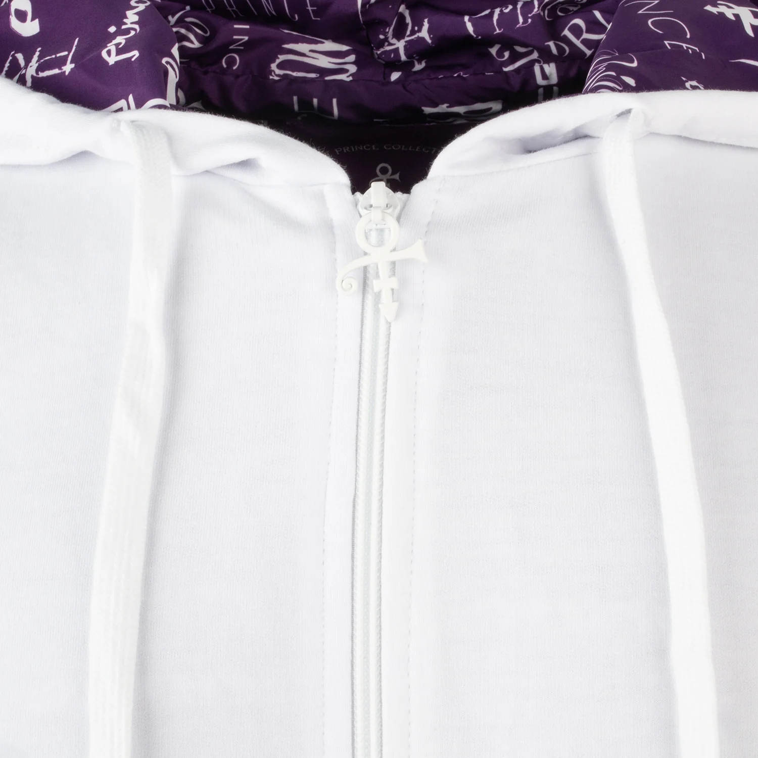 Prince Symbol / Prince Logo Pattern Lined Zip Hoodie - Image 3