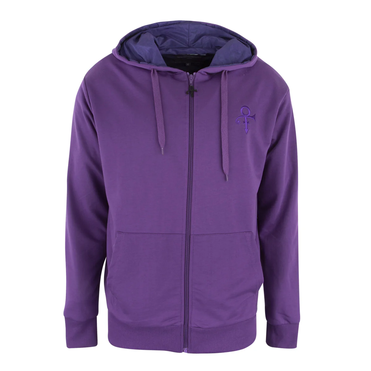 Prince Symbol Zip Hoodie with Purple Paisley Lining - Image 4