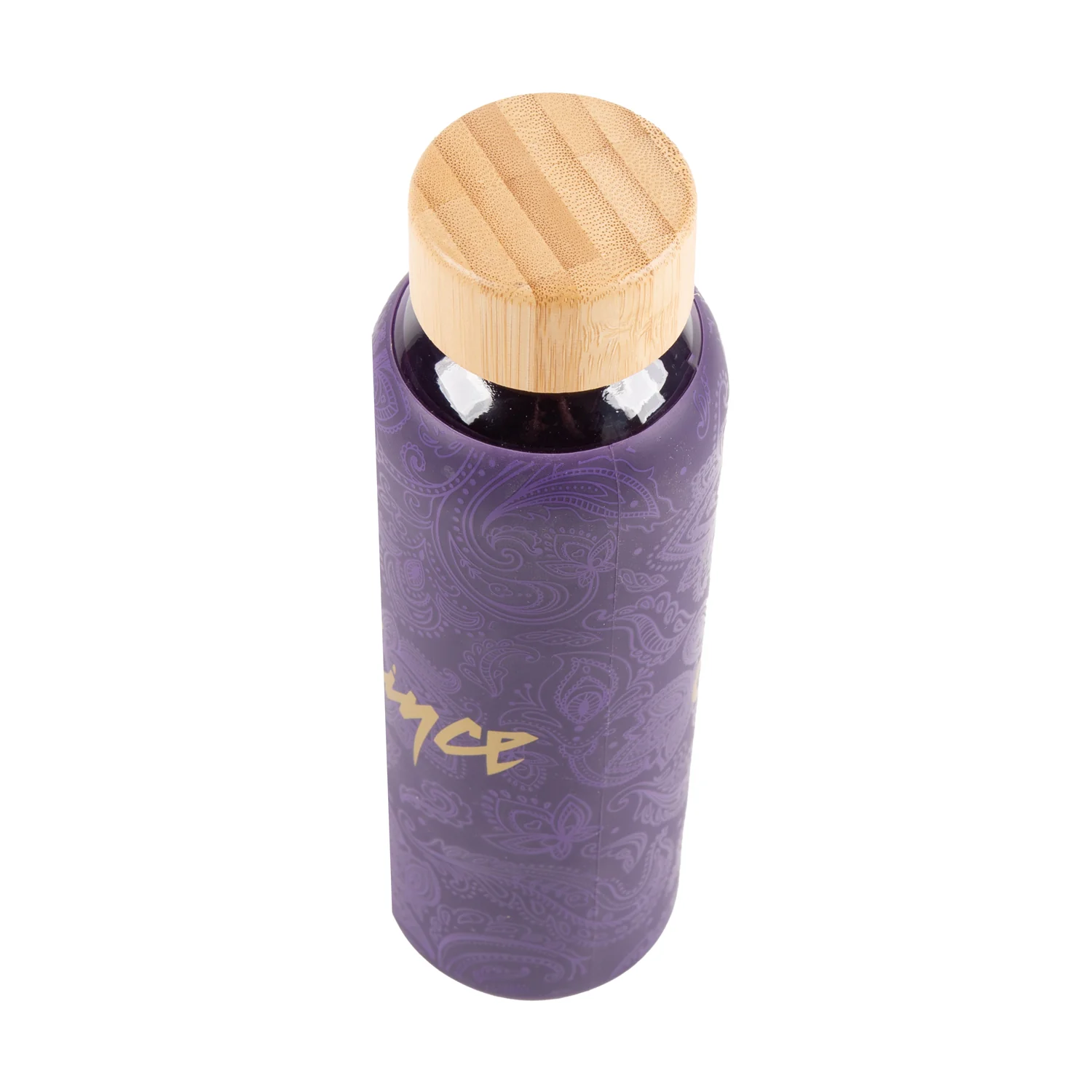 Purple Paisley Glass Water Bottle - Image 3