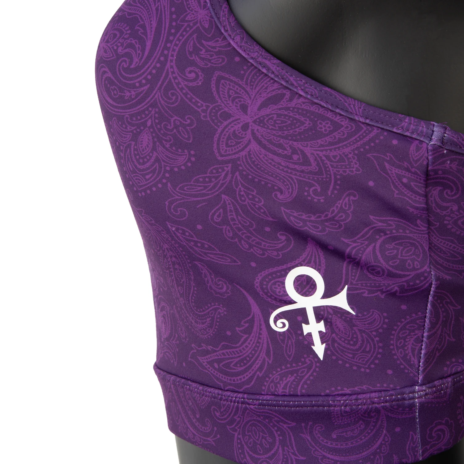 Purple Paisley Women's Crossover Sports Bra - Image 3