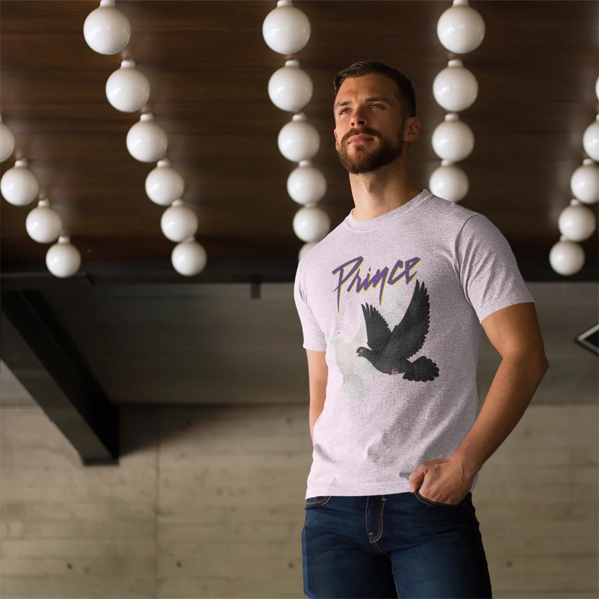Purple Rain Doves Unisex T-shirt - Image 2