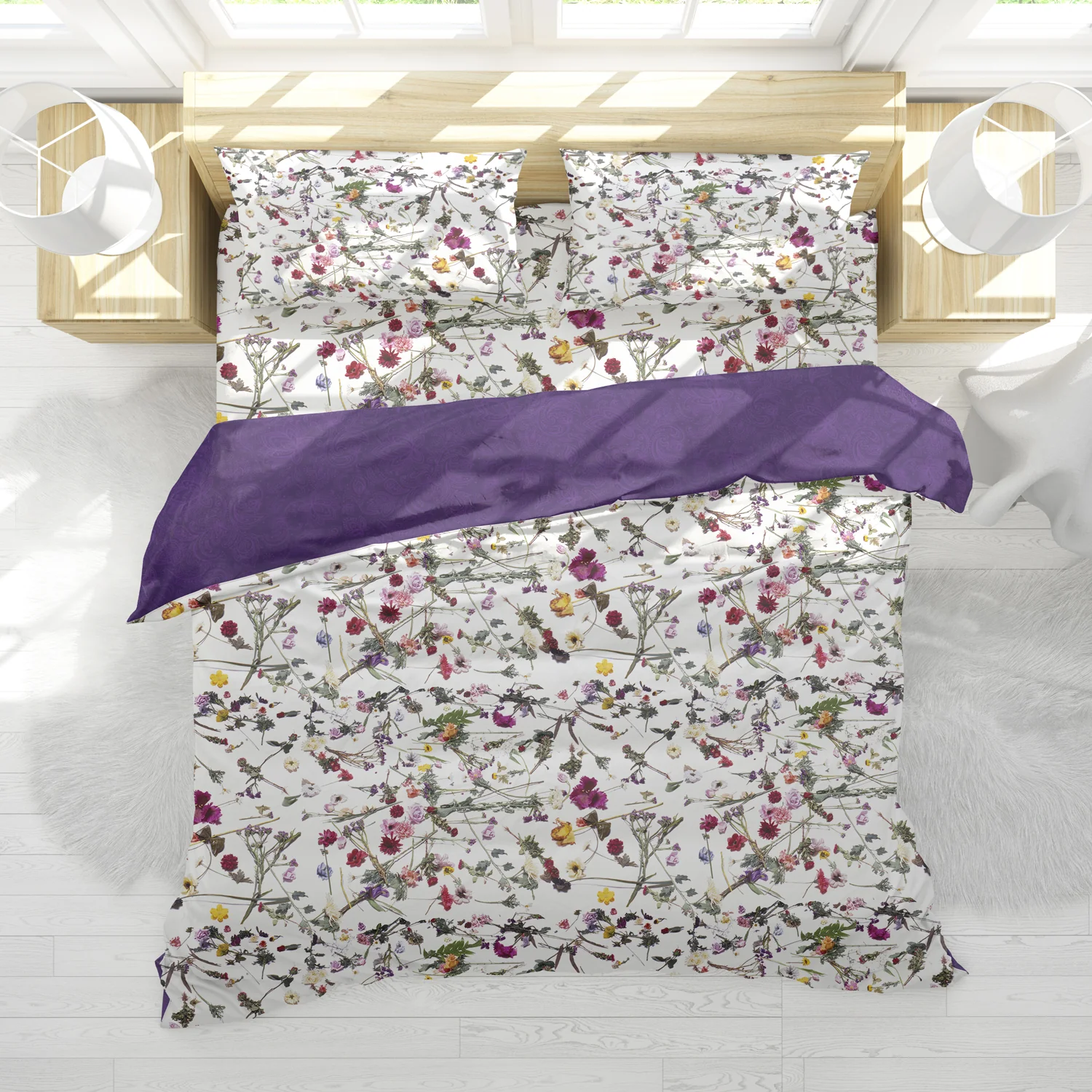 Purple Rain Floral/Paisley 2-Sided Duvet Cover - Image 10