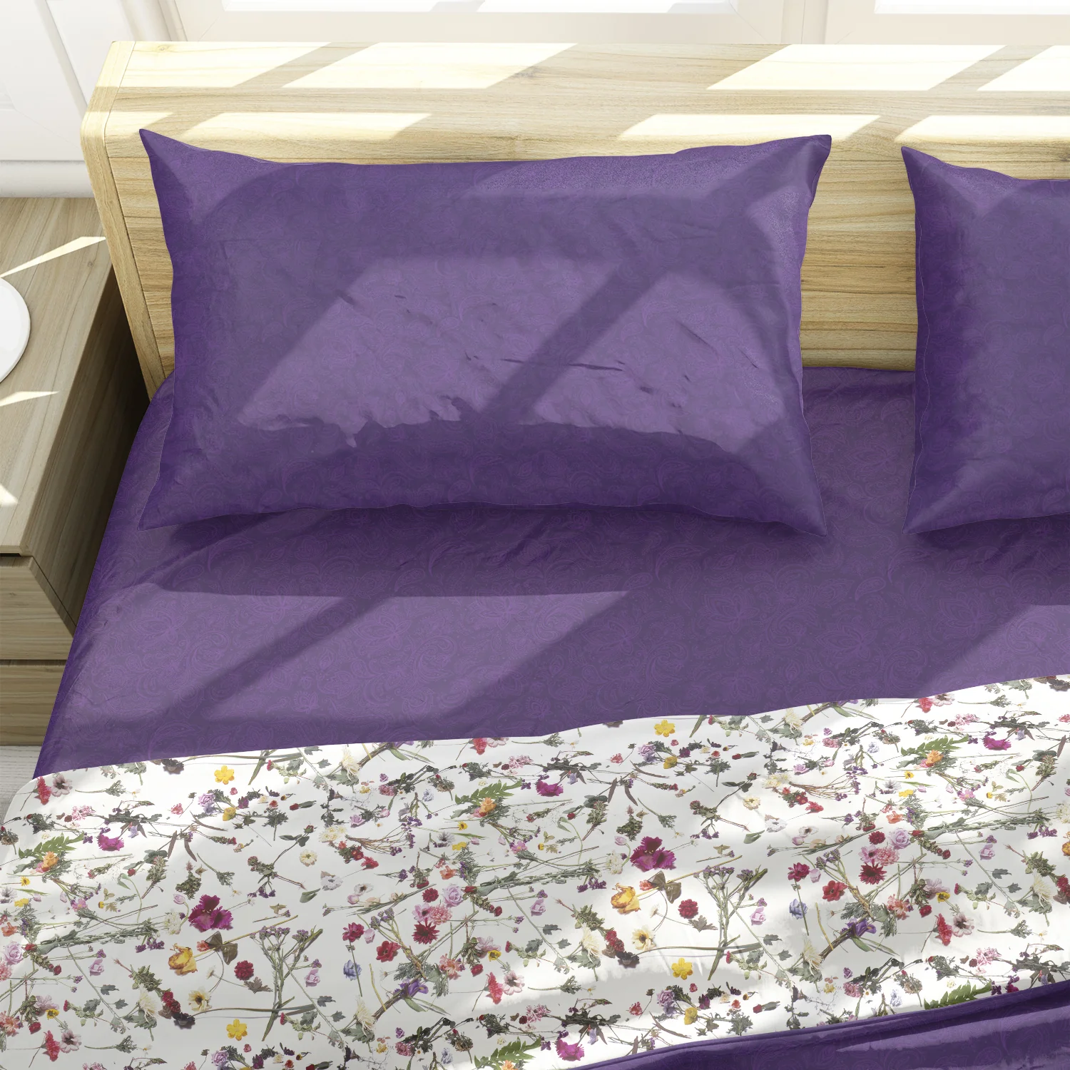 Purple Rain Floral/Paisley 2-Sided Duvet Cover - Image 5