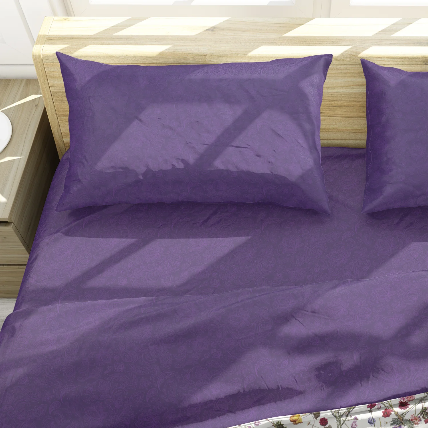 Purple Rain Floral/Paisley 2-Sided Duvet Cover - Image 6