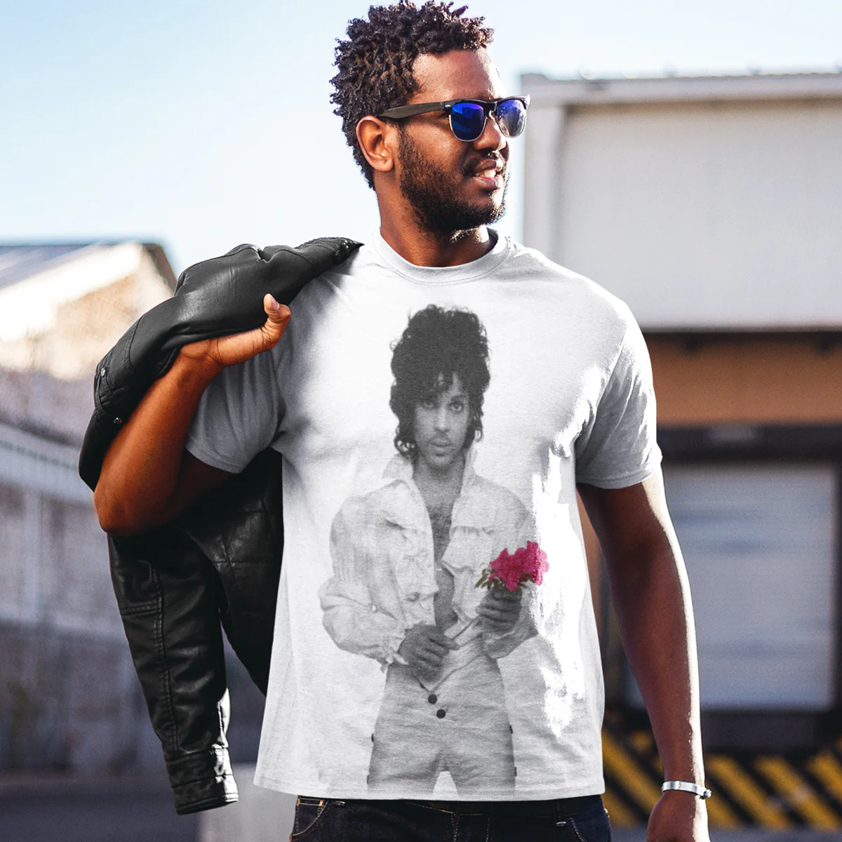 Purple Rain Flower T-shirt - Image 2