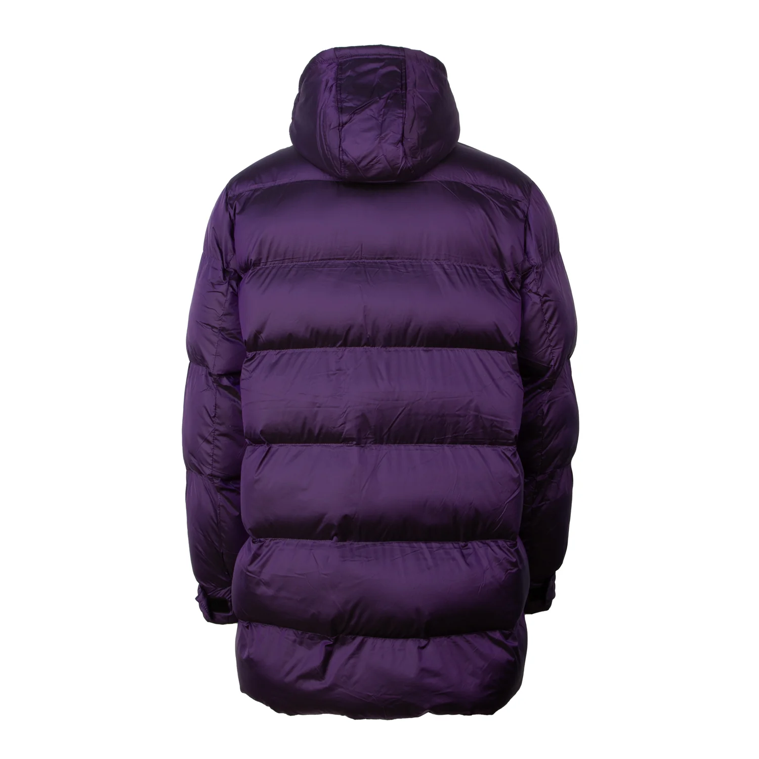 Purple/Floral Print Quilted Long Coat - Image 3