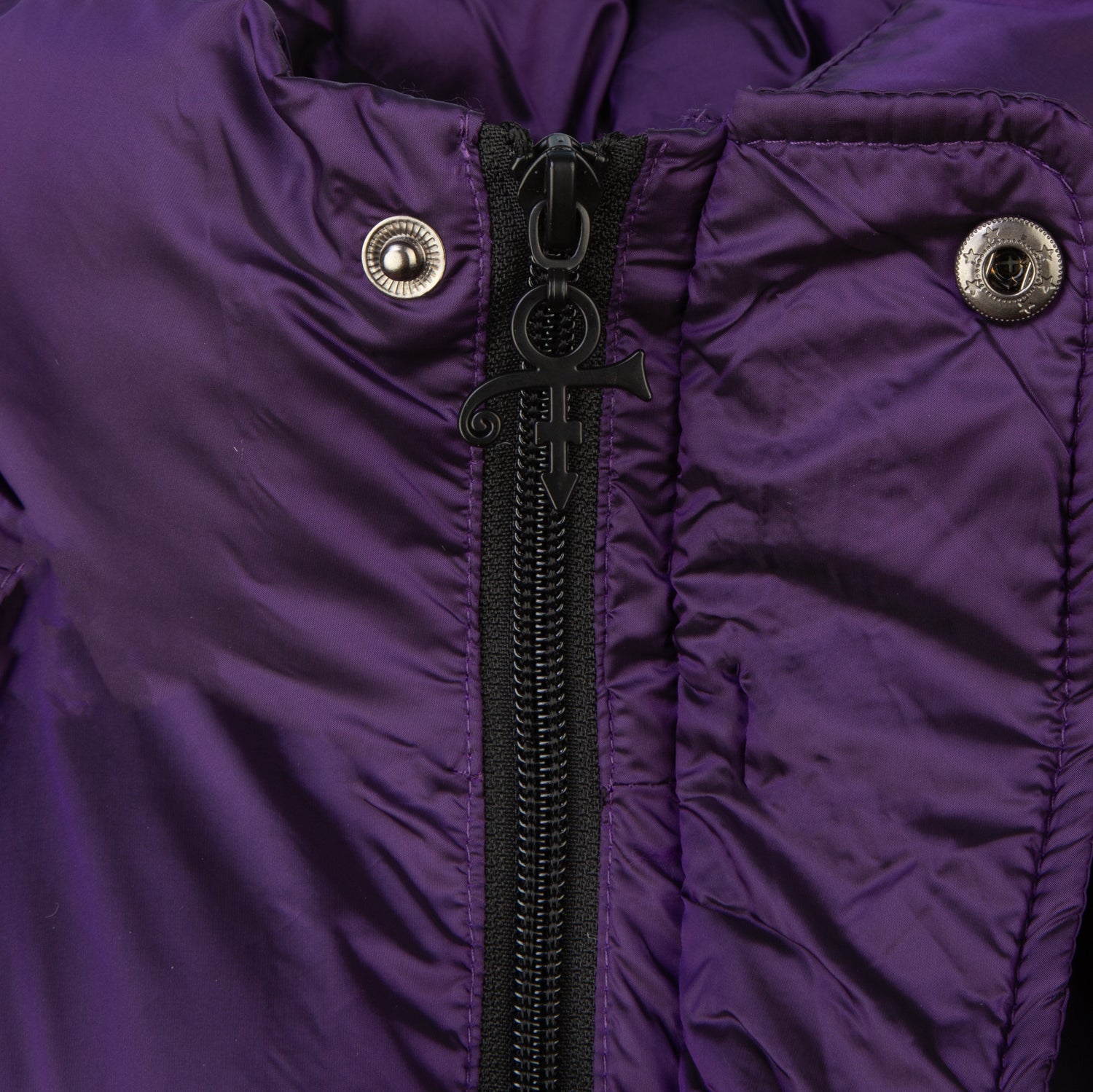 Purple/Floral Print Quilted Long Coat - Image 4