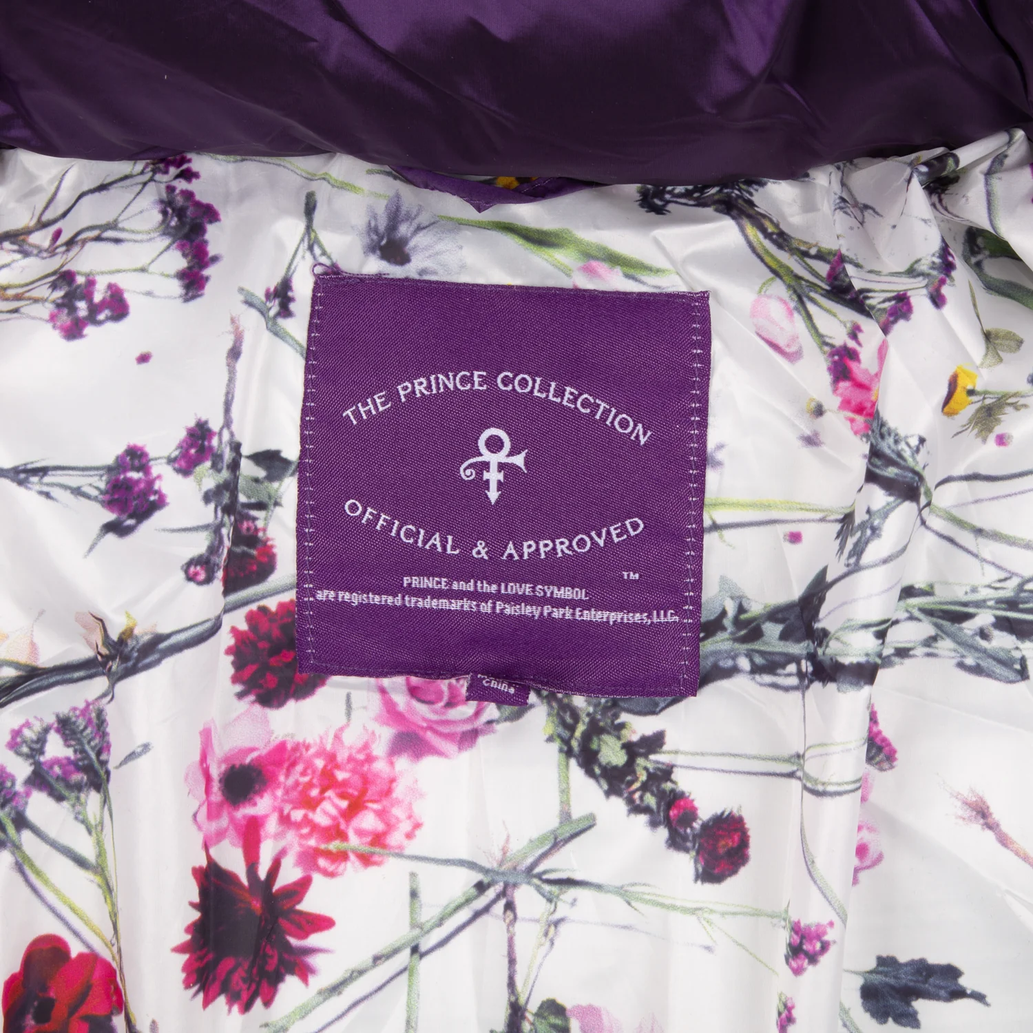 Purple/Floral Print Quilted Long Coat - Image 6