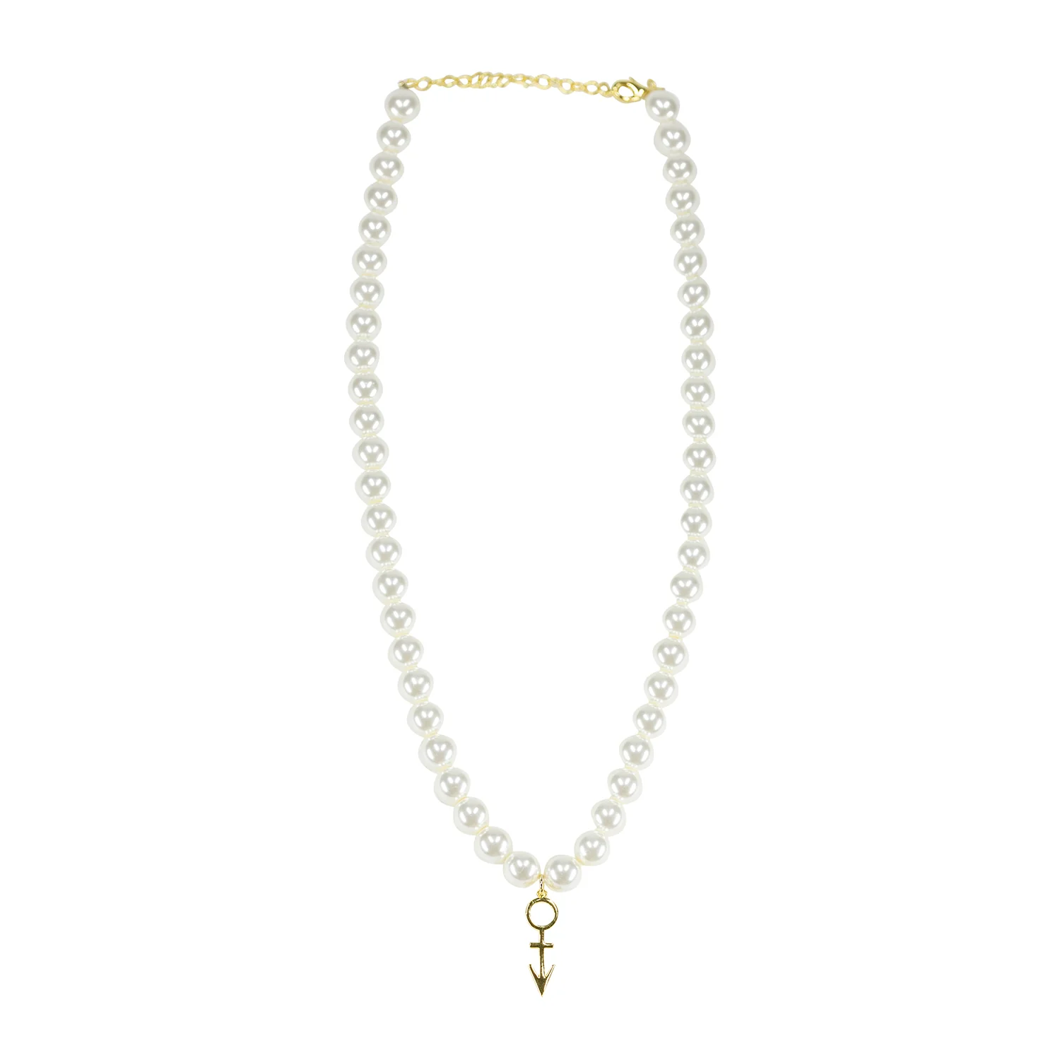 Symbol Pearl Necklace [Gold] - Image 3