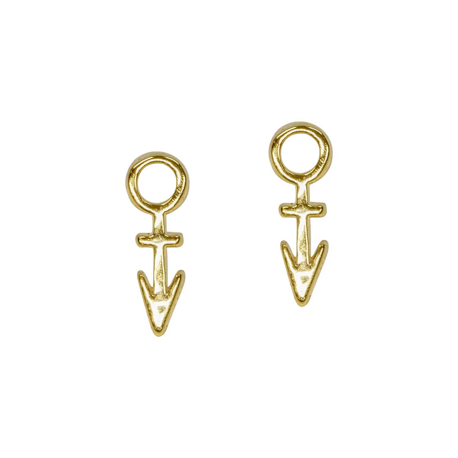 Symbol Stud Earrings [Gold]