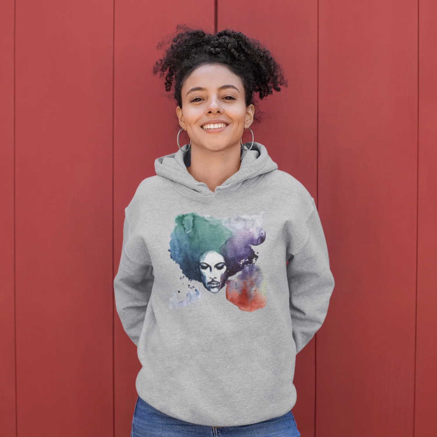 Watercolor Portrait Hoodies - Image 6