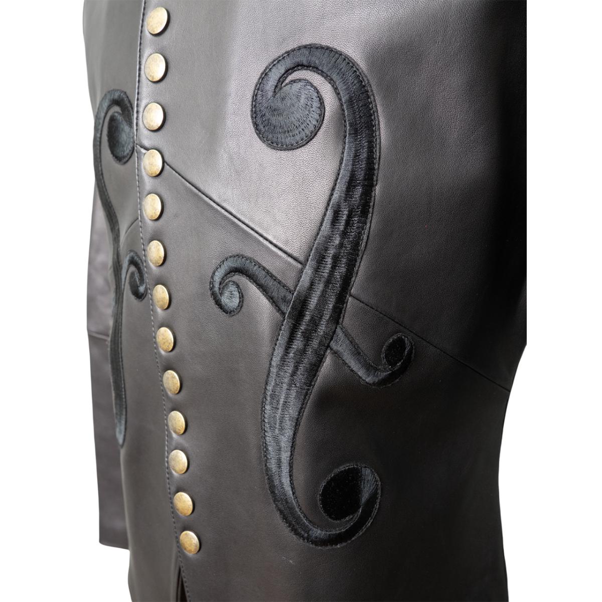 x Call & Response | Diamonds And Pearls Leather Jacket - Image 4